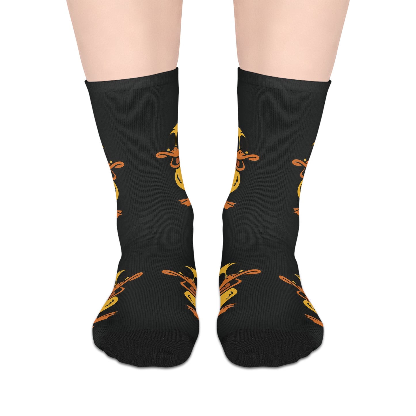 Cozy Duck Print Mid-Length Socks for Casual Comfort, Gift for Animal Lovers, Fun Everyday Wear, Perfect for Birthdays, Holidays
