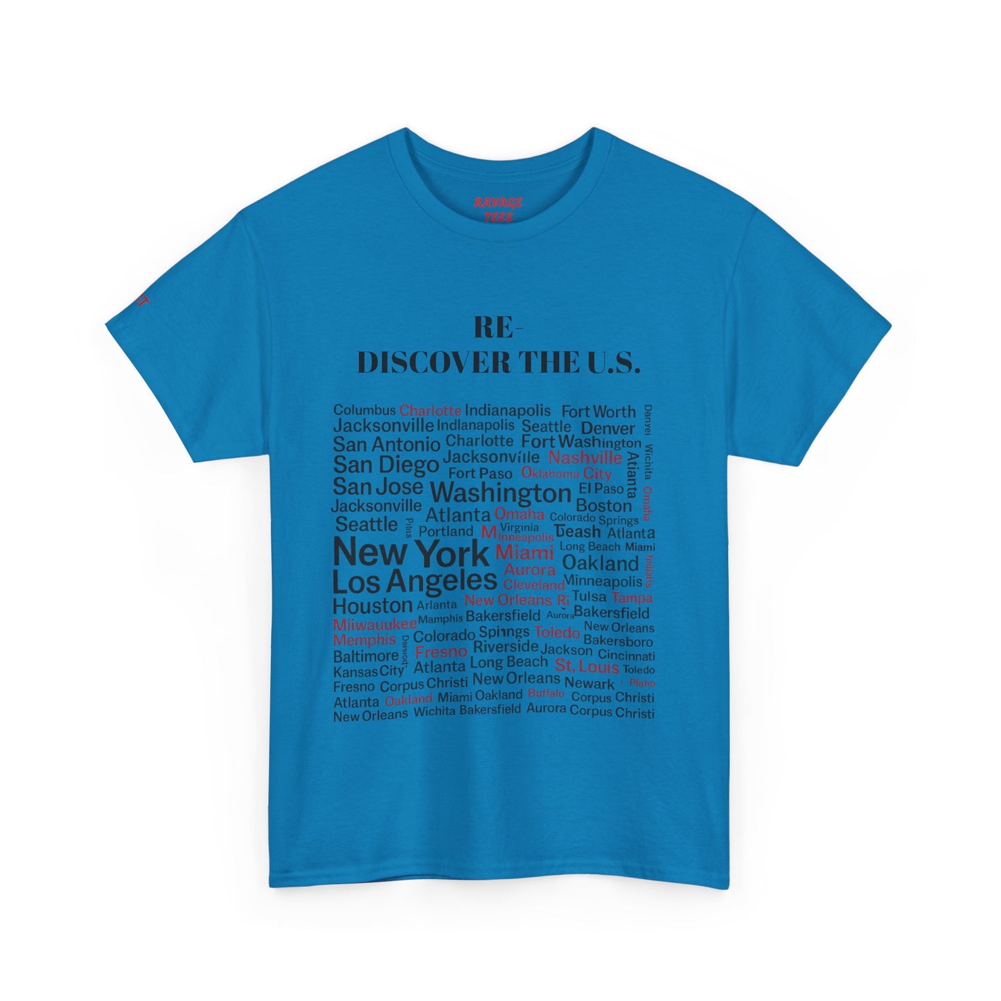 Re-Discover the U.S. Unisex Exploratory Travel T-Shirt, Adventure Tee, USA Discovery Shirt