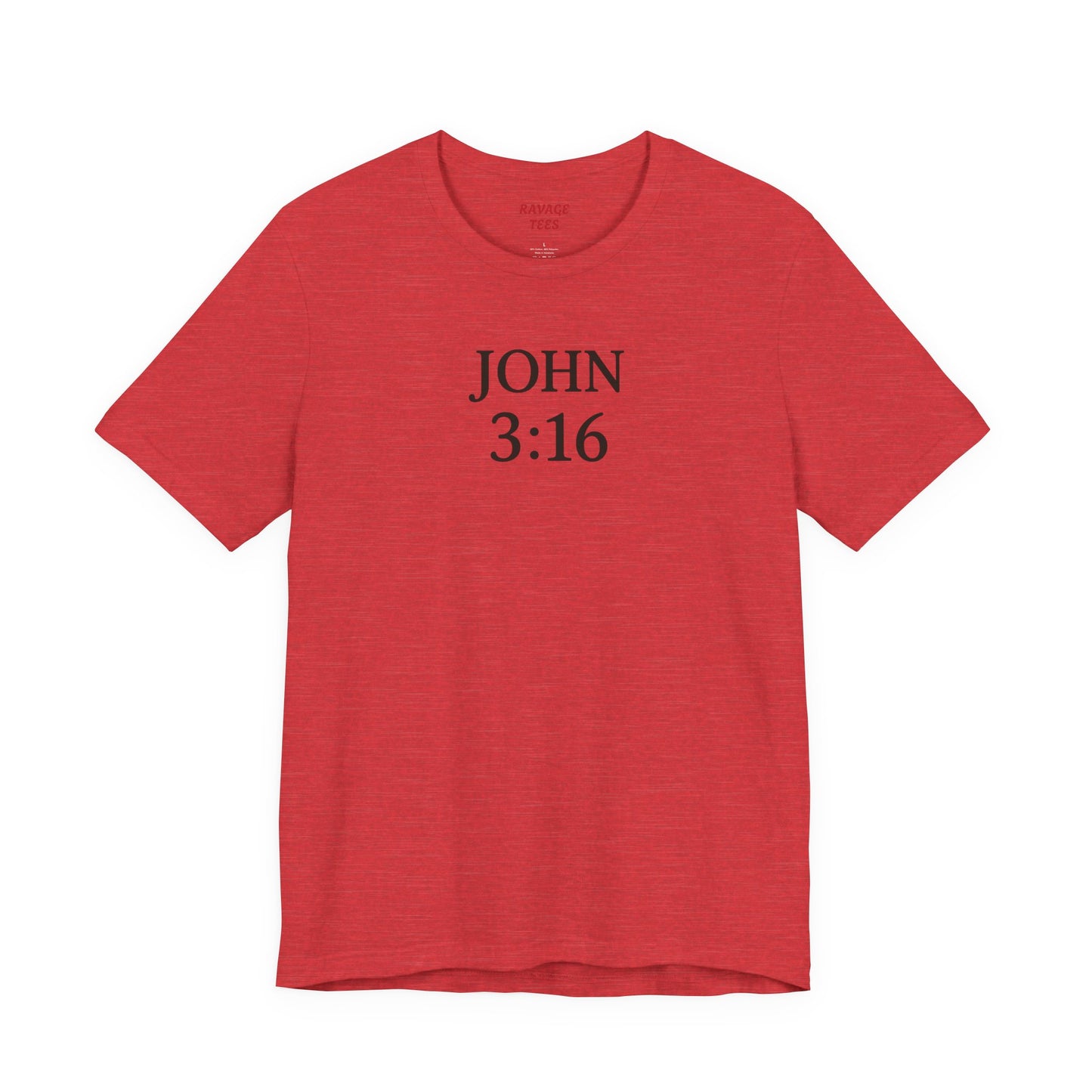 **JOHN 3:16 Faith-Inspired Unisex Tee – Christian Scripture T-Shirt, Religious Apparel, Inspirational Gift, Bible Verse Faith Shirt**