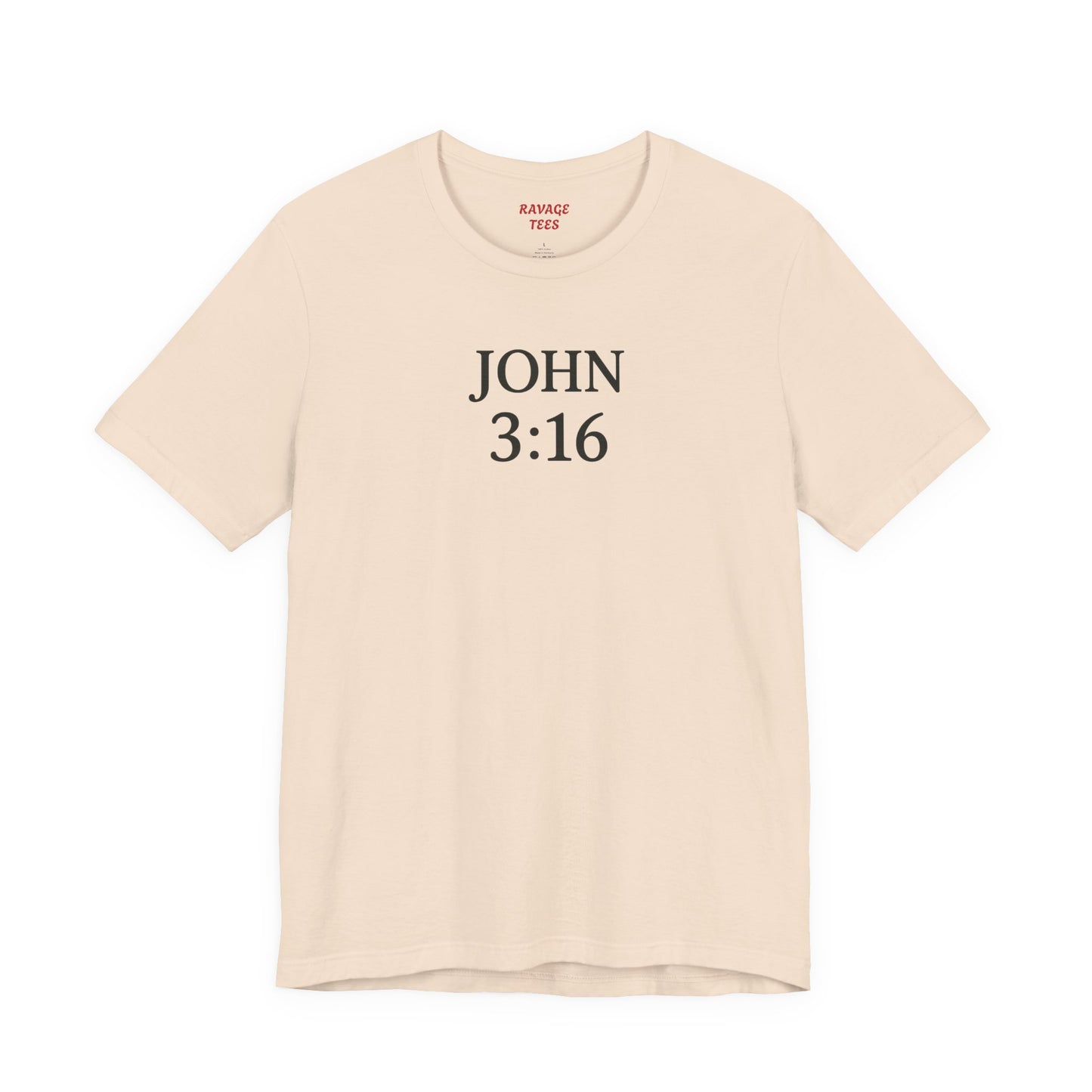 **JOHN 3:16 Faith-Inspired Unisex Tee – Christian Scripture T-Shirt, Religious Apparel, Inspirational Gift, Bible Verse Faith Shirt**