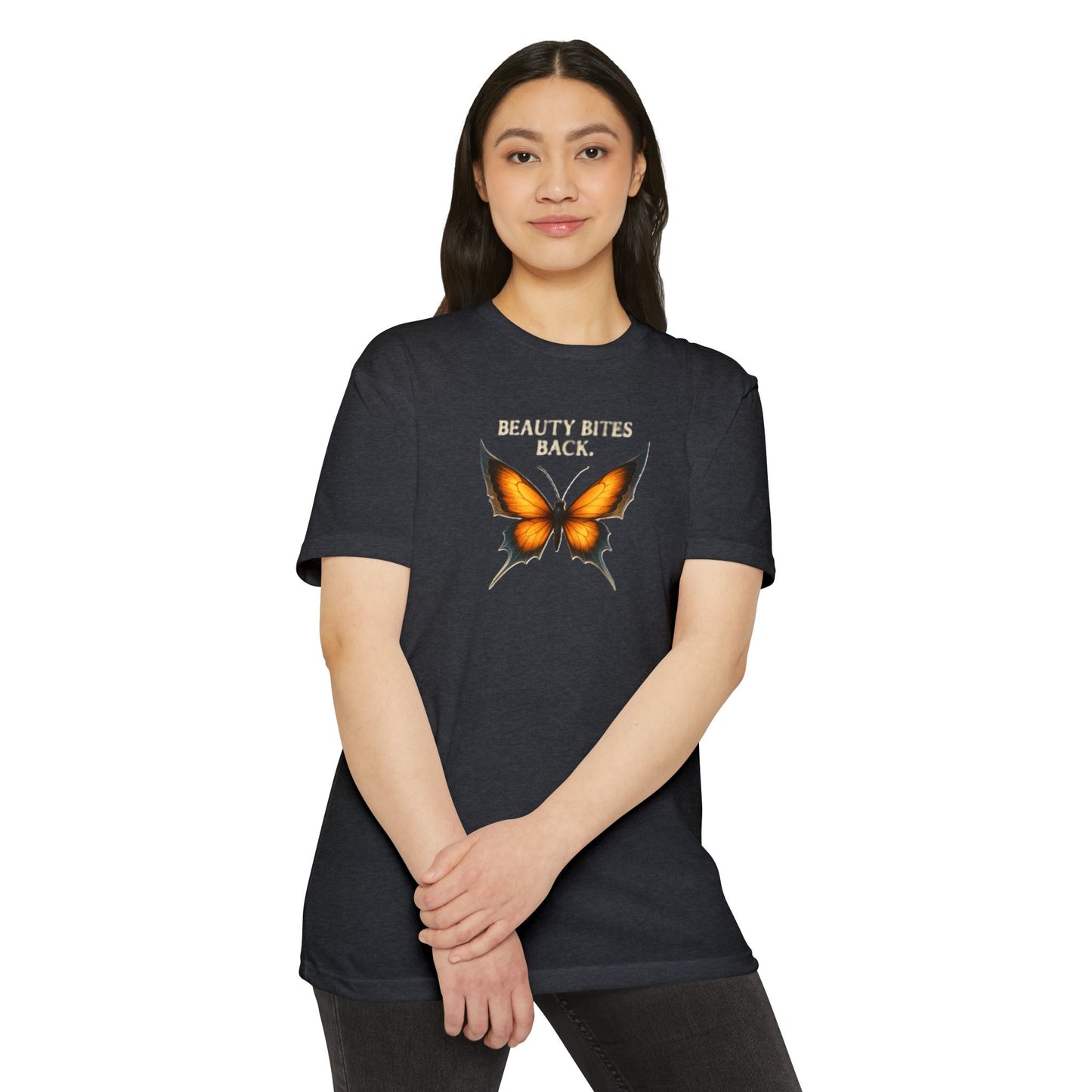 Butterfly Graphic T-Shirt – “Beauty Bites Back”