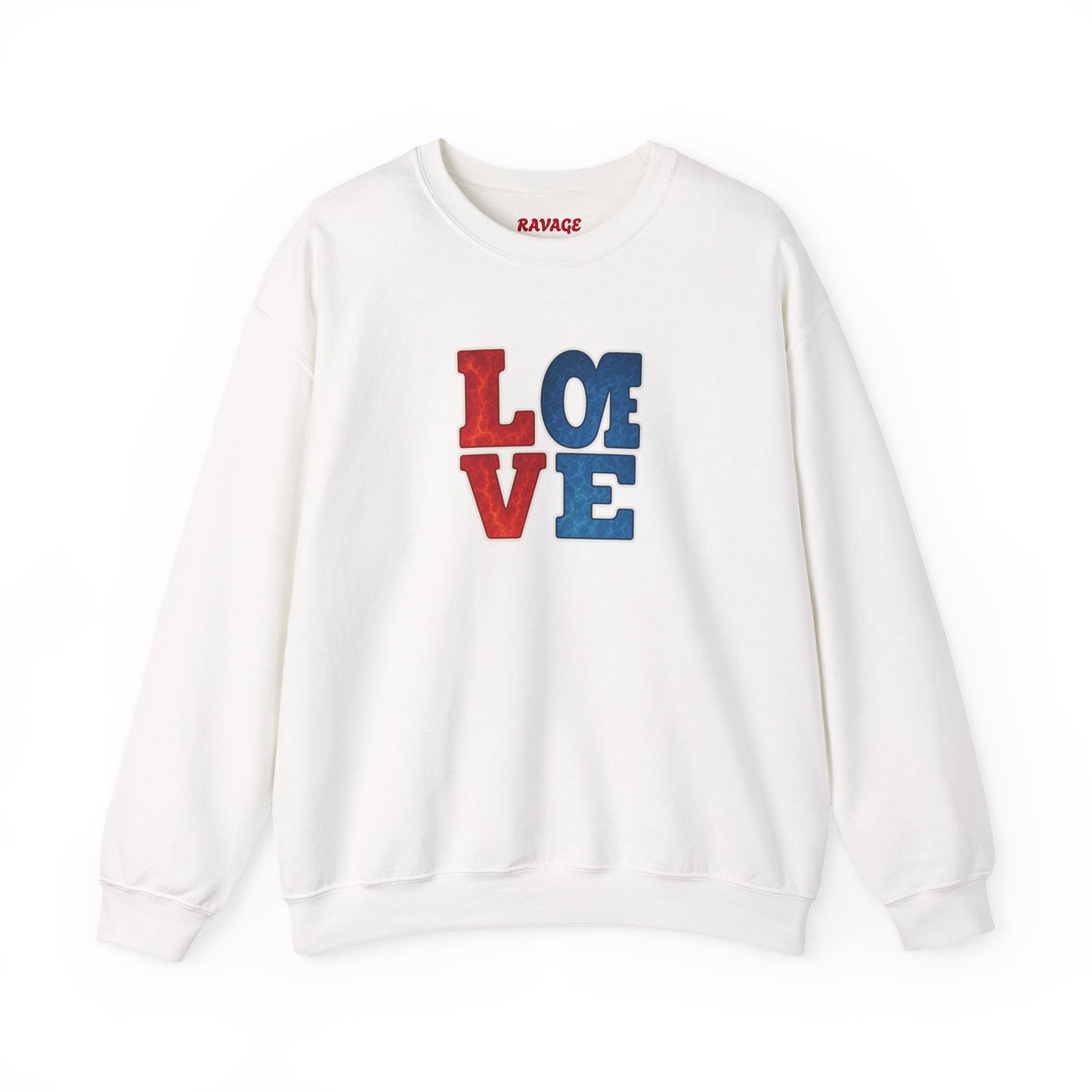 Patriotic Love Sweatshirt | Unisex Crewneck, Cozy Top for Celebrations, Gifts, Independence Day, Casual Style, Everyday Comfort