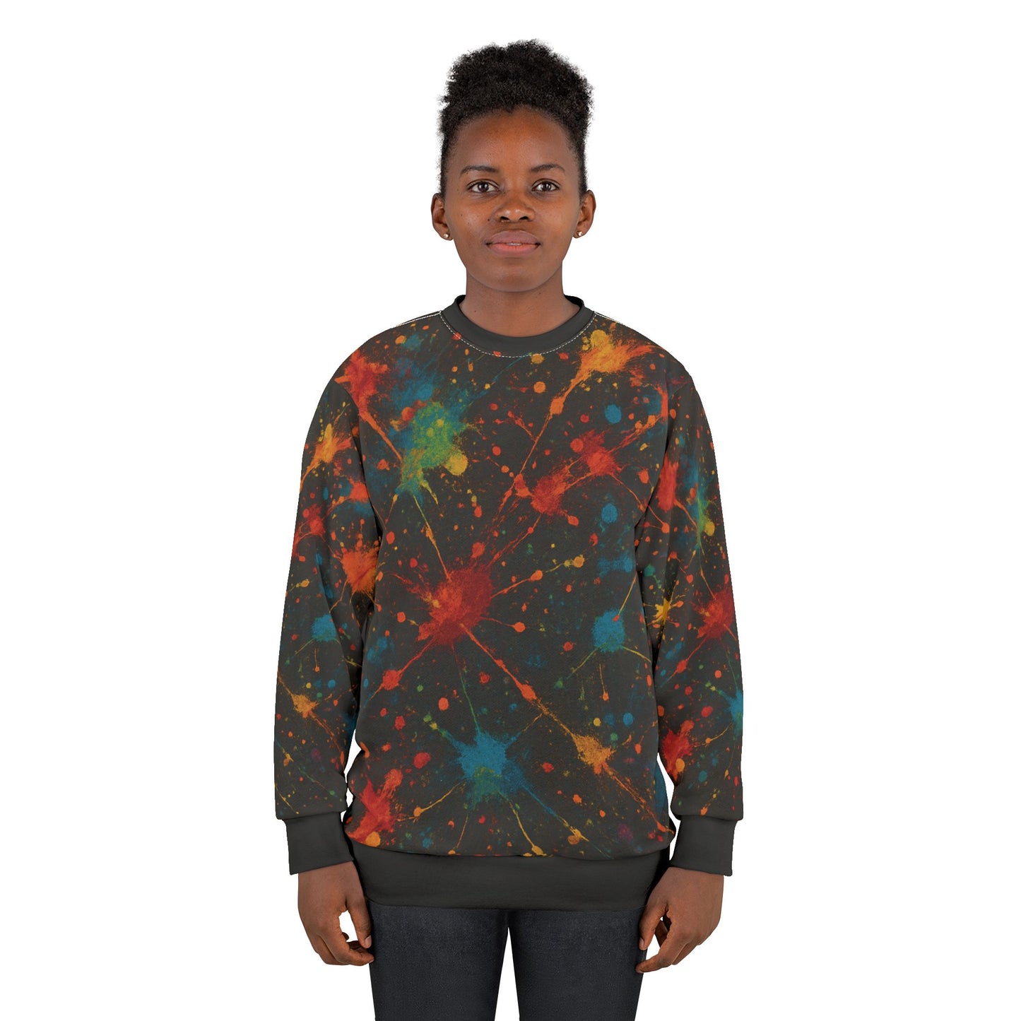 Art of Impact Colorful Splatter Unisex Sweatshirt, Urban Style, Gift for Him/Her, Art Lover Apparel