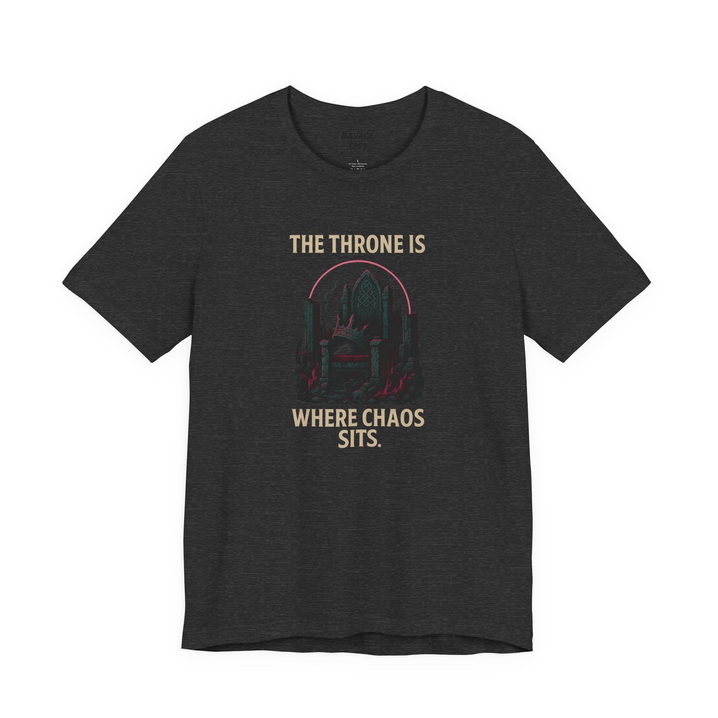Chaos Throne Graphic Tee | Unisex T-Shirt | Funny Gamer Shirt | Trendy Casual Wear | Unique Gift Idea