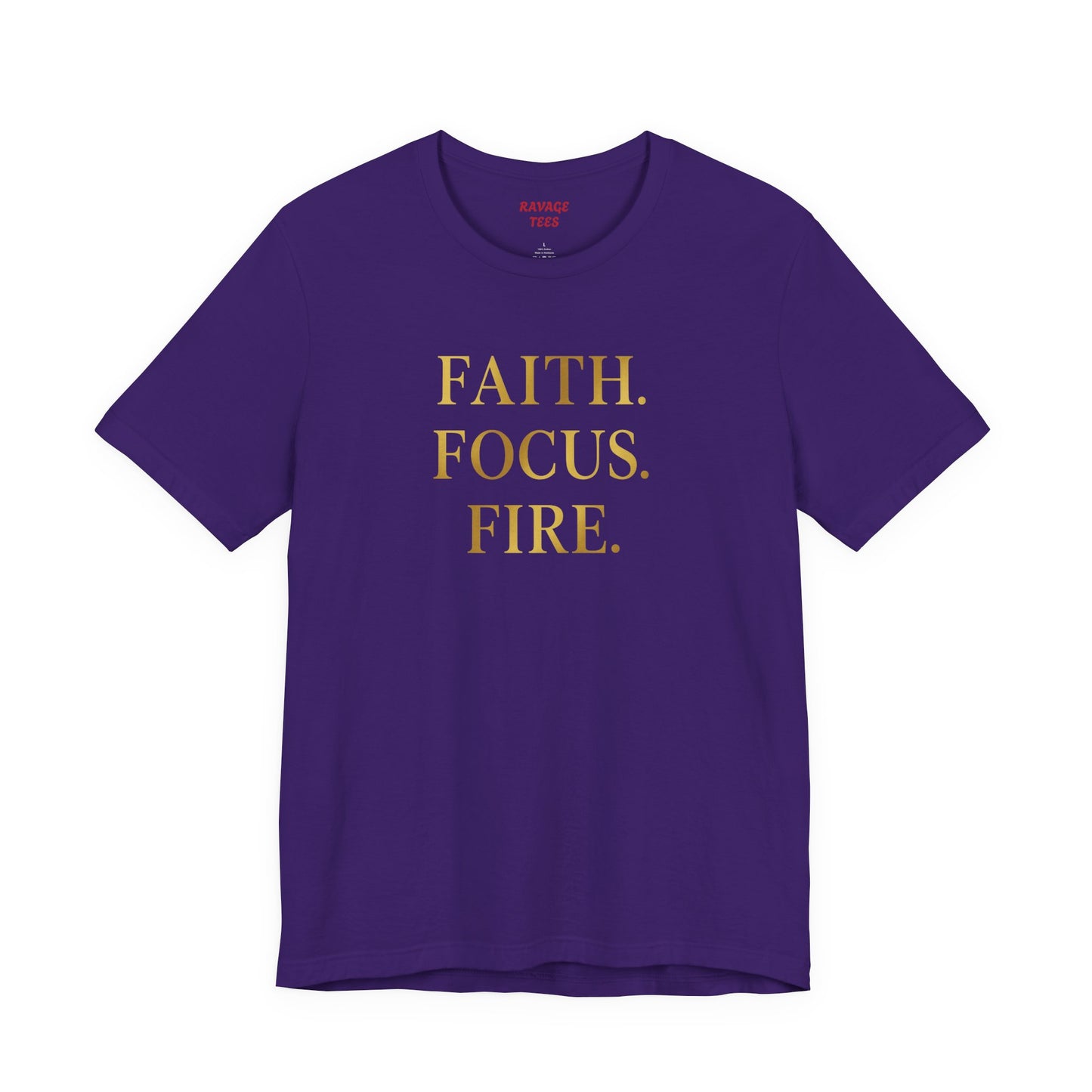 Faith Focus Fire T-Shirt | Inspirational Christian Apparel, Motivational Unisex Tee, Casual Everyday Wear, Holiday & Celebration Gift