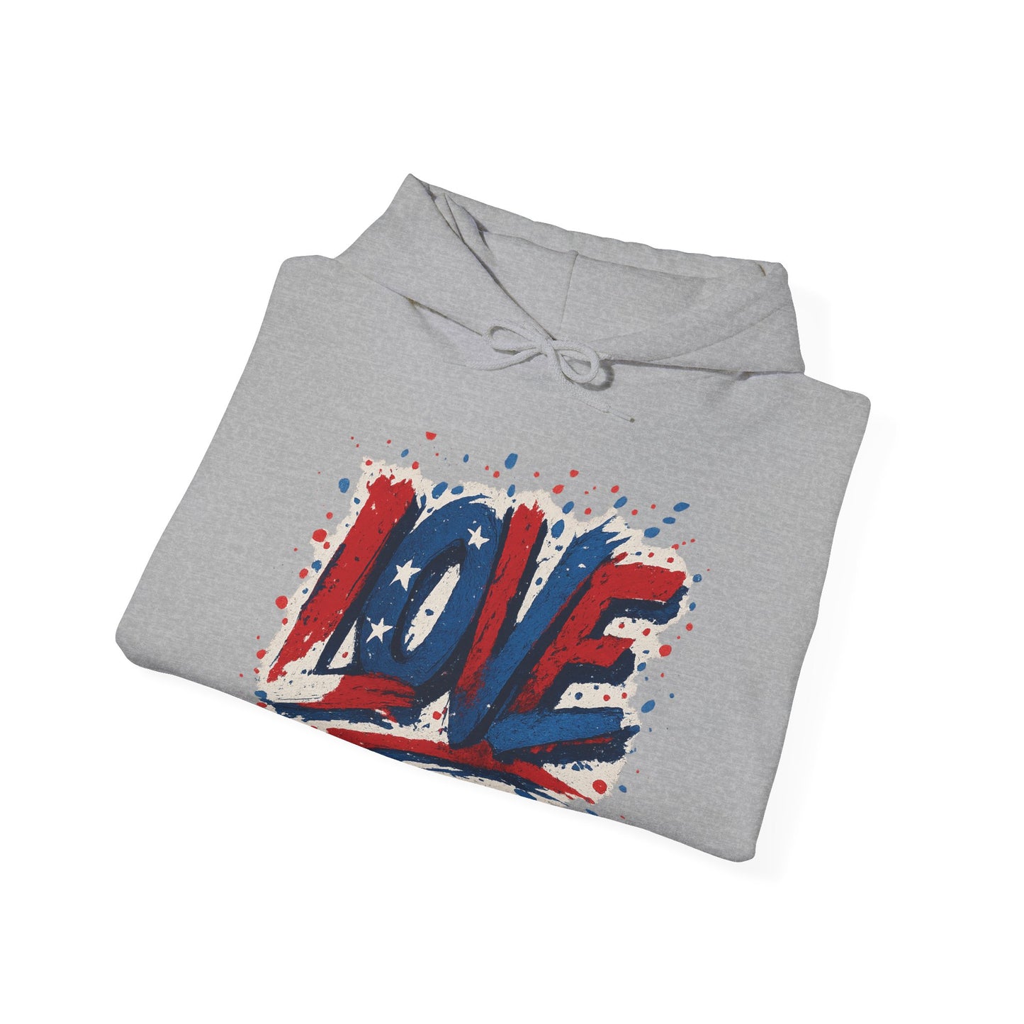 Unisex Hooded Sweatshirt with 'LOVE' Design - Cozy Gift for Friends, Valentine's Day, Casual Wear, Relaxation, Everyday Use