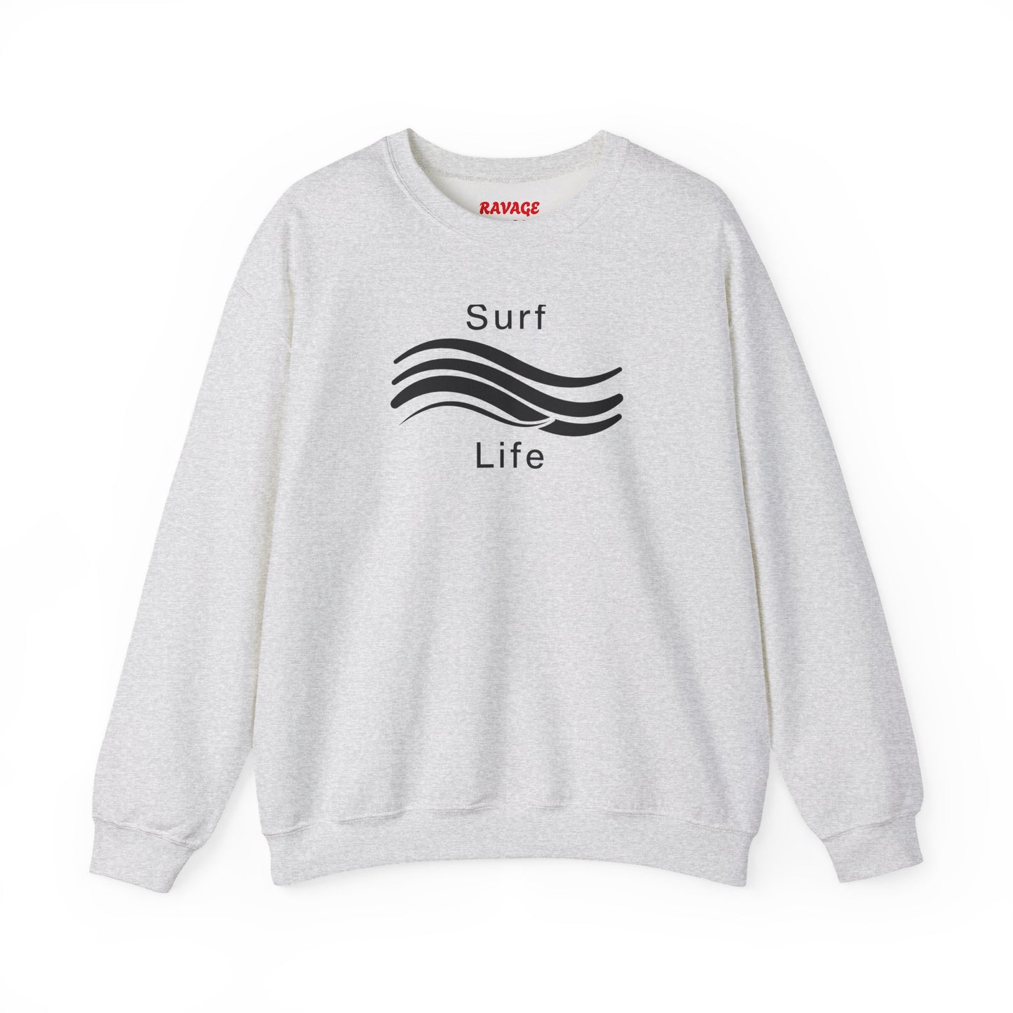 Surf Life Unisex Crewneck Sweatshirt | Beach Vibes, California Style, Perfect for Surfers