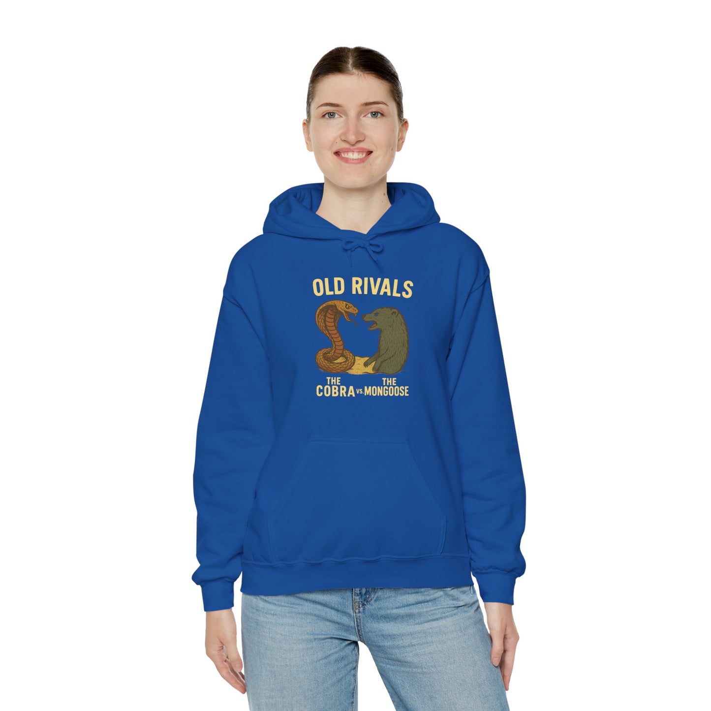 Old Rivals Graphic Hoodie, Unisex Heavy Blend™ Sweatshirt, Cozy Style, Best Gift for Friends, Casual Wear, Perfect for Fall and Winter