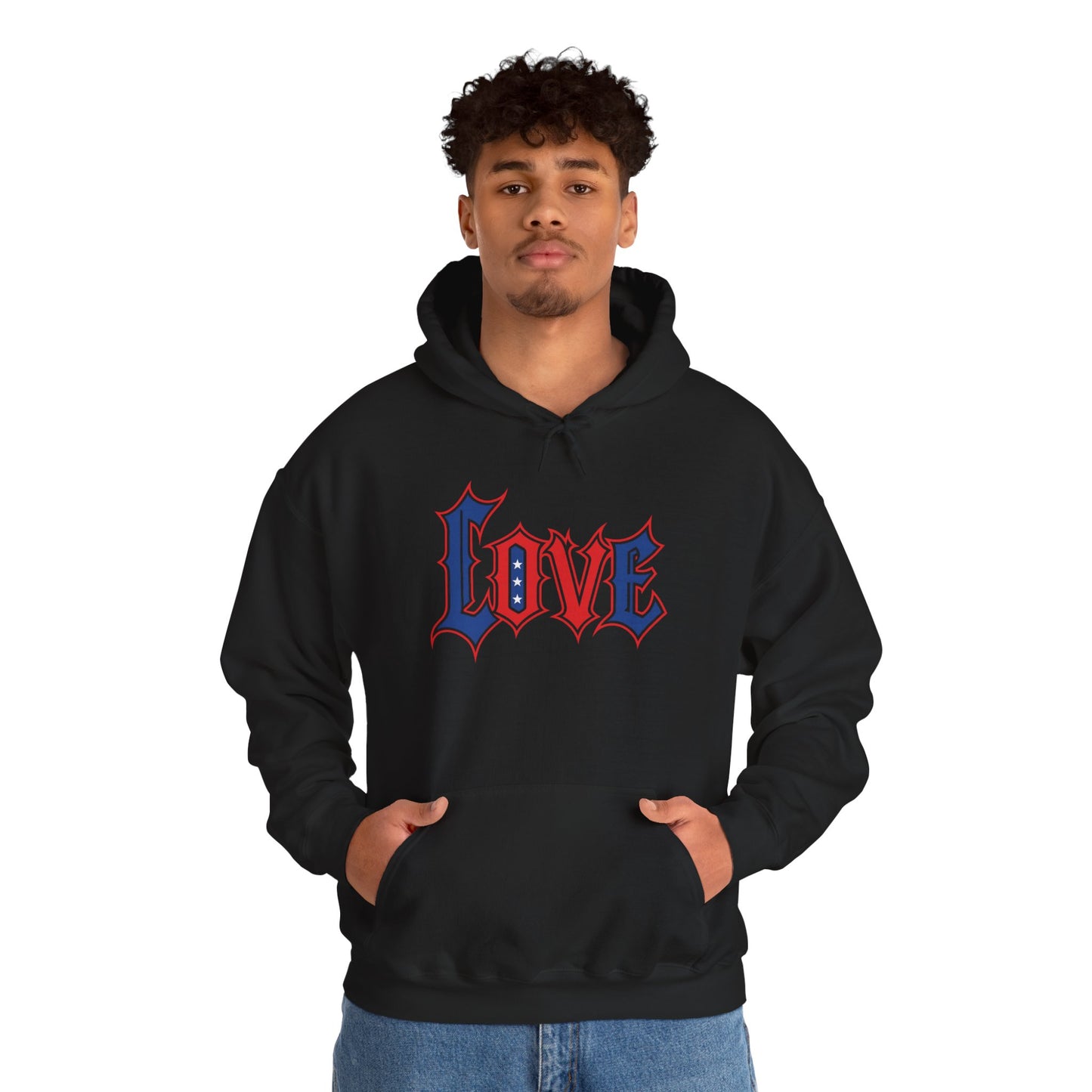 Unisex Hooded Sweatshirt with 'LOVE' Design - Cozy Gift for Friends, Valentine's Day, Casual Wear, Relaxation, Everyday Use