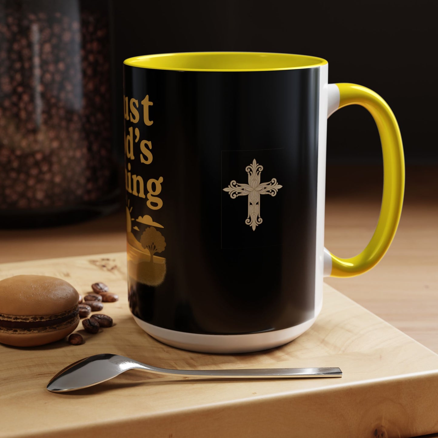 Trust God's Timing Christian Coffee Mug – Inspirational Accent Cup (11oz & 15oz), Faith-Based Gift for Coffee & Tea Lovers