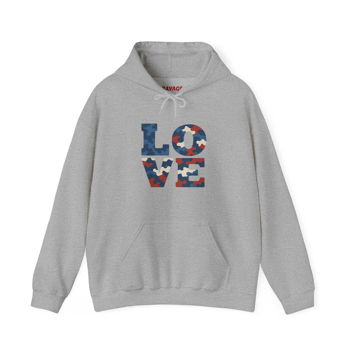 Unisex Hooded Sweatshirt with 'LOVE' Design - Cozy Gift for Friends, Valentine's Day, Casual Wear, Relaxation, Everyday Use