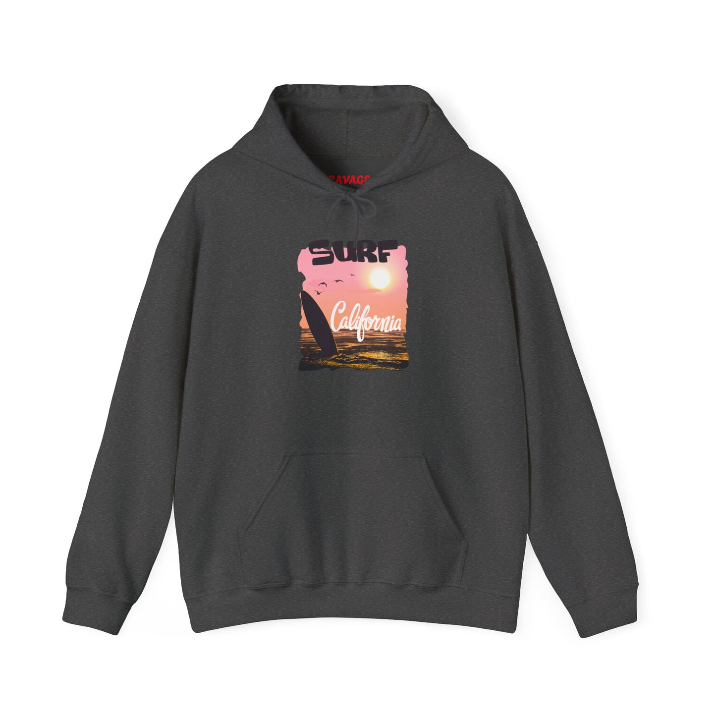 Surf California Hoodie – Relaxed Vibe for Beach Lovers, Perfect for Summer, Gift for Surfers, Comfortable Surfing Apparel, Unisex Sweatshirt