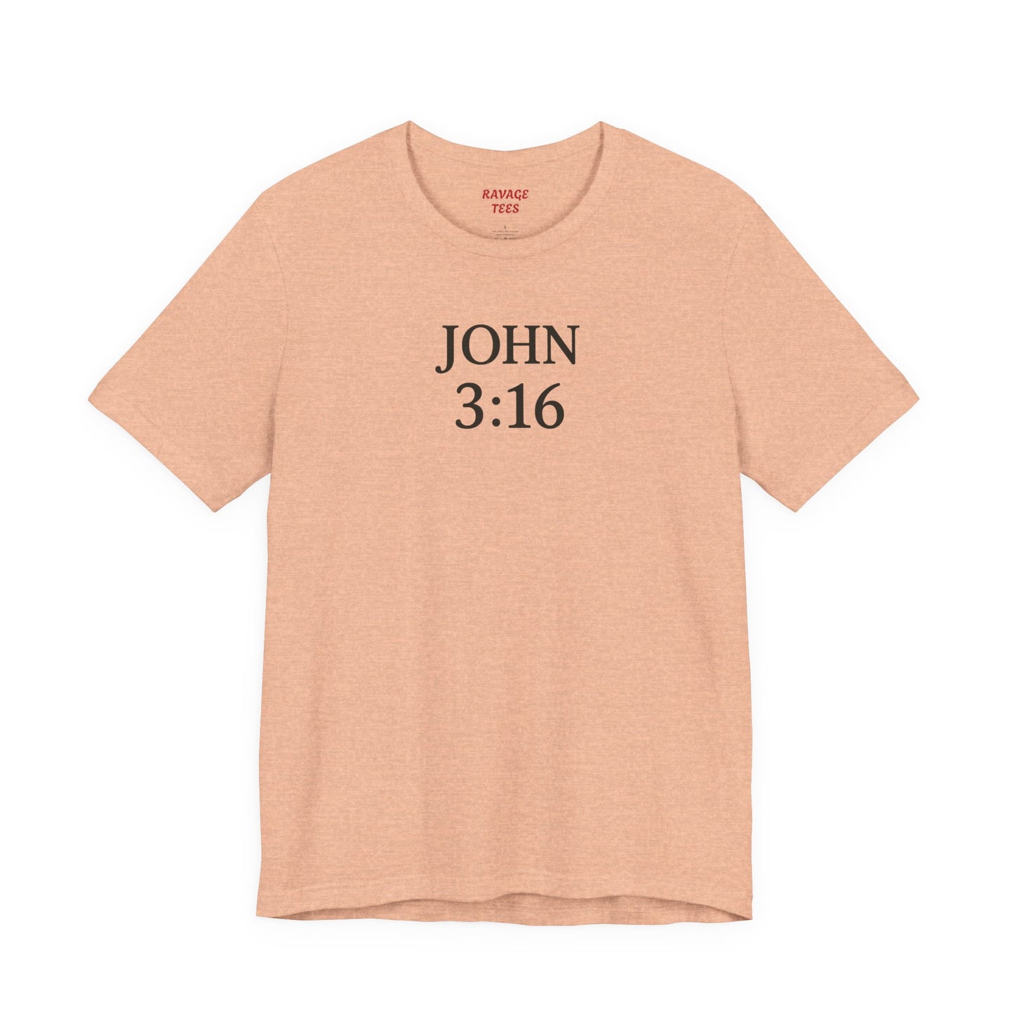 **JOHN 3:16 Faith-Inspired Unisex Tee – Christian Scripture T-Shirt, Religious Apparel, Inspirational Gift, Bible Verse Faith Shirt**