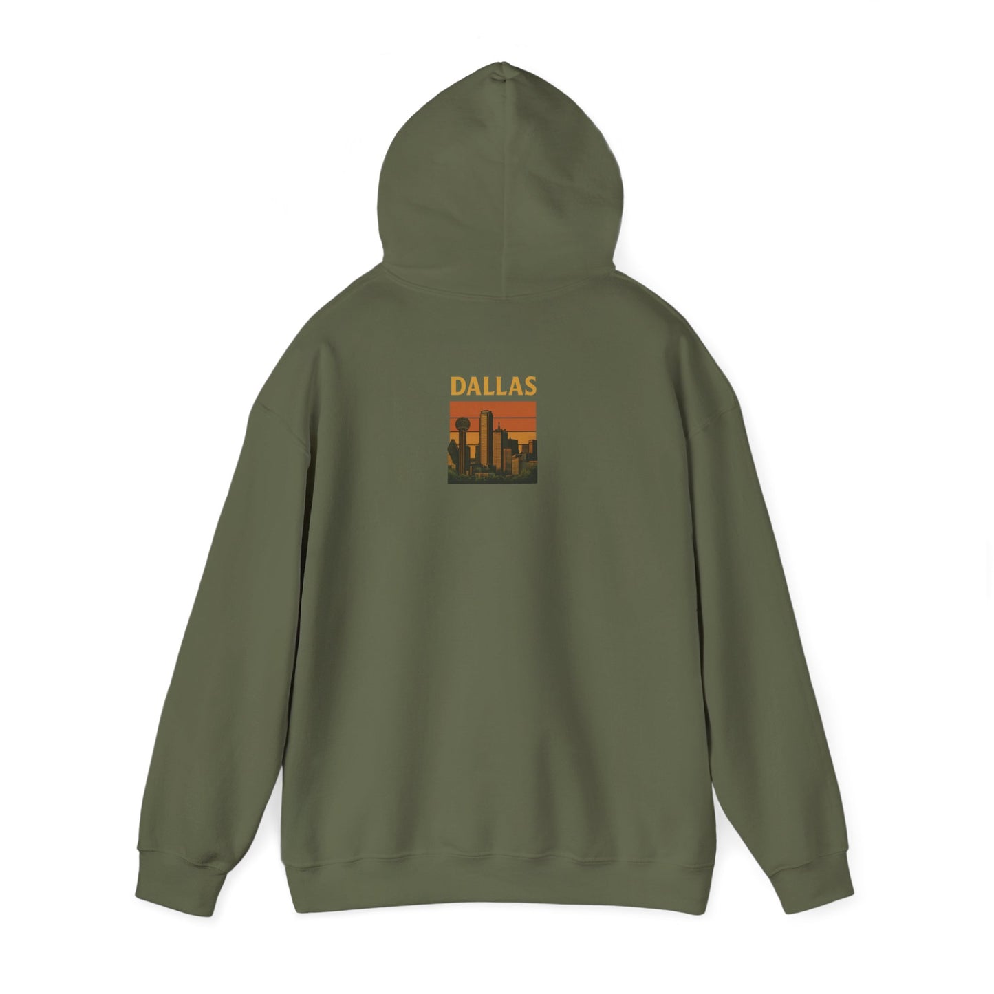 DALLAS Unisex Hoodie – Cozy Sweatshirt, Casual Travel Souvenir, Relaxed Streetwear Gift for Nature & City Lovers