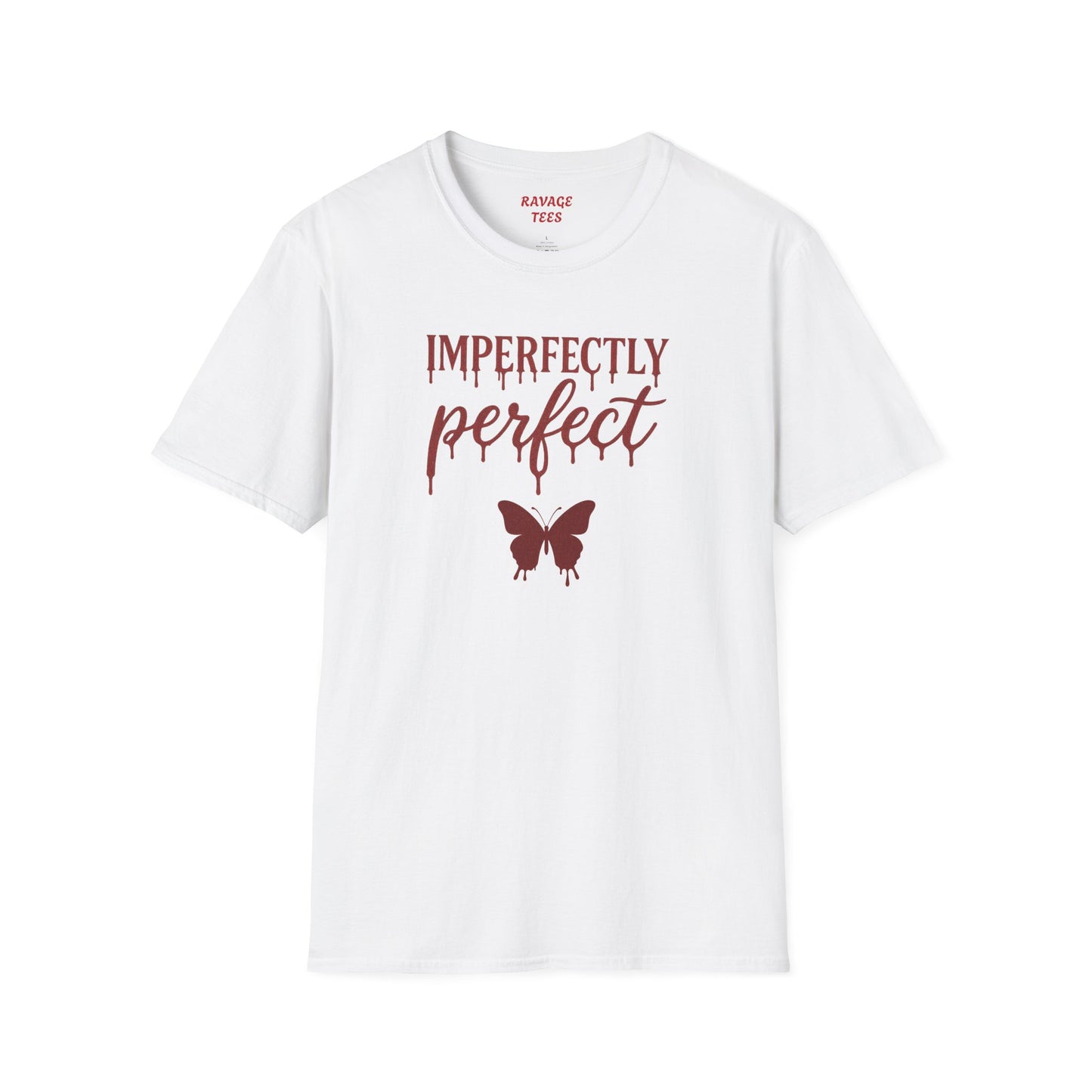 Imperfectly Perfect Unisex T-Shirt, Inspirational Tee, Gift for Her, Casual Wear, Butterfly Design, Everyday Comfort