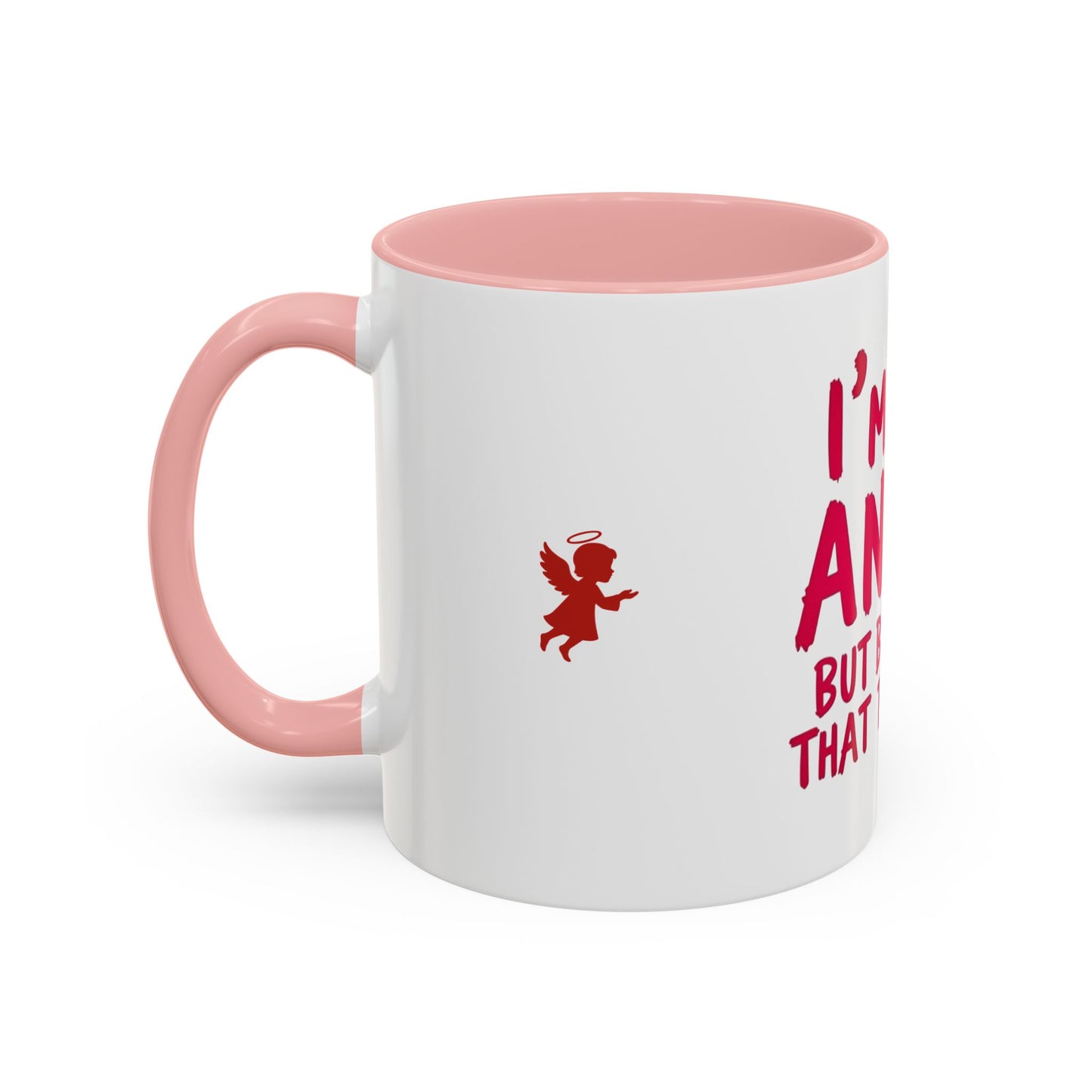 Humorous Accent Coffee Mug - Perfect Gift for Friends, Playful Coffee Lovers, Angel-Themed Decor, Birthday Present, Funny Quote Mugs