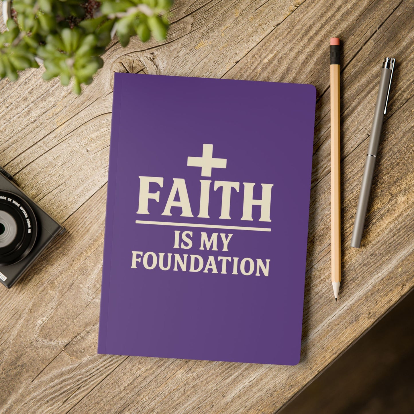 Faith Is My Foundation Christian Softcover Journal with Inspirational Inside Prints