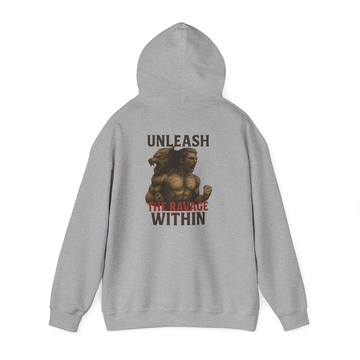 Unleash the Ravage Within Hoodie, Motivational Sweatshirt for Fitness Lovers, Cozy Hoodie for Gym, Gift for Athletes, Unisex Sweatshirt
