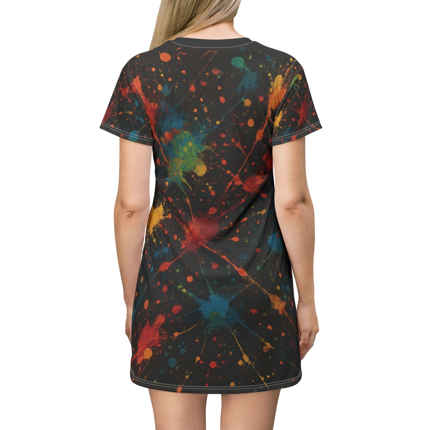 Art of Impact Colorful Splash T-Shirt Dress