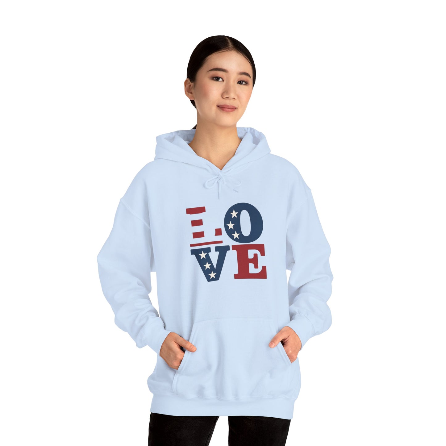 Unisex Hooded Sweatshirt with 'LOVE' Design - Cozy Gift for Friends, Valentine's Day, Casual Wear, Relaxation, Everyday Use