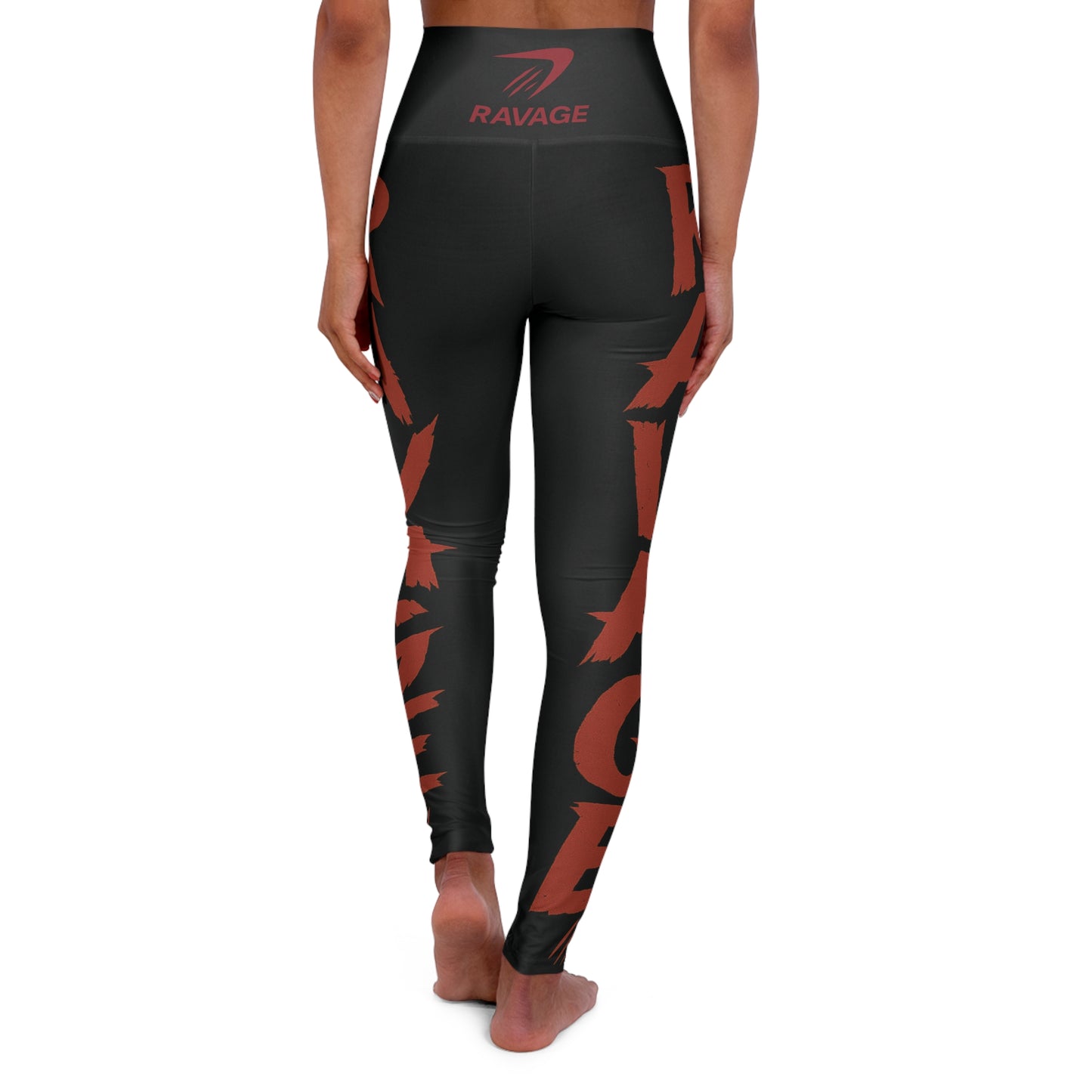 RAVAGE High Waisted Yoga Leggings – Stylish Workout Tights, Athletic Gym Apparel, Activewear for Fitness Enthusiasts and Yoga Lovers