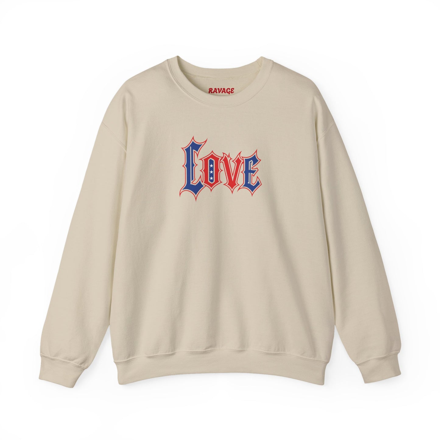 Patriotic Love Sweatshirt | Unisex Crewneck, Cozy Top for Celebrations, Gifts, Independence Day, Casual Style, Everyday Comfort