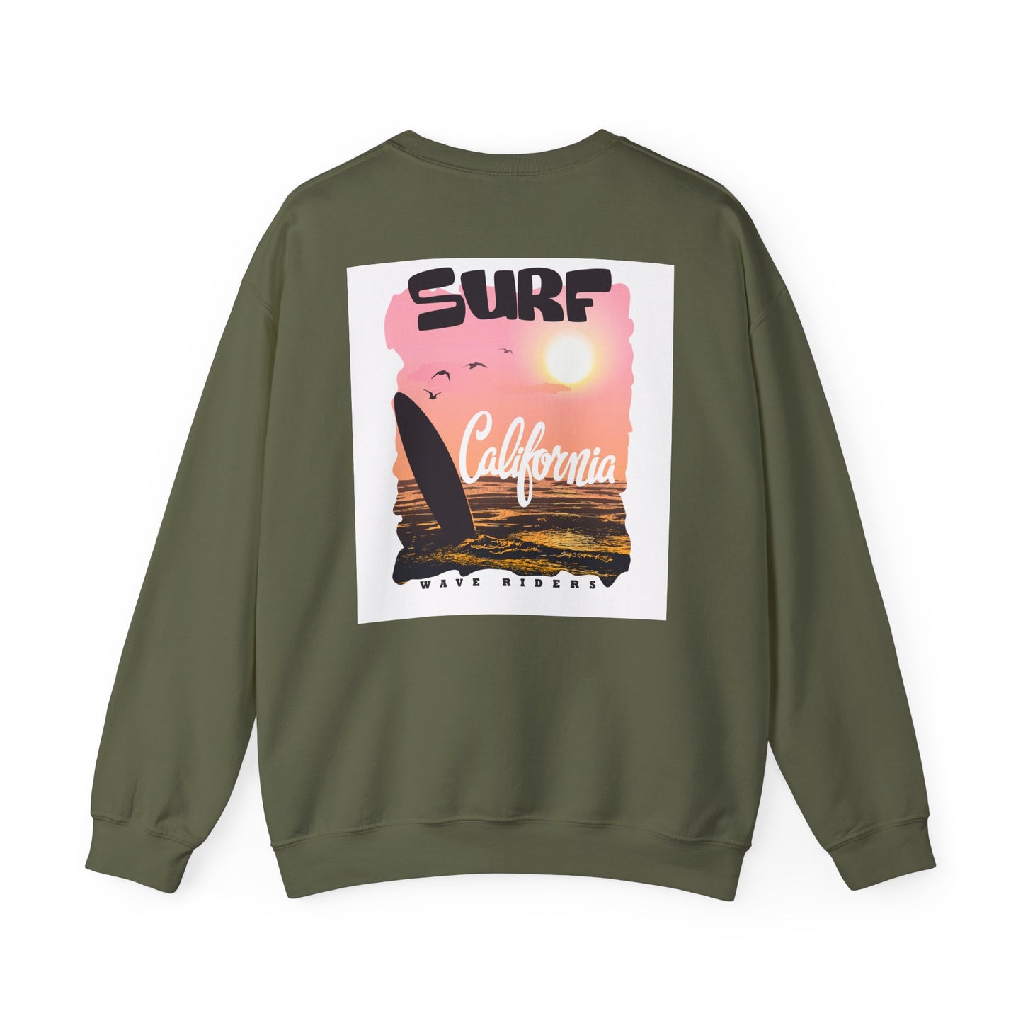 Surf Life Unisex Crewneck Sweatshirt | Beach Vibes, California Style, Perfect for Surfers