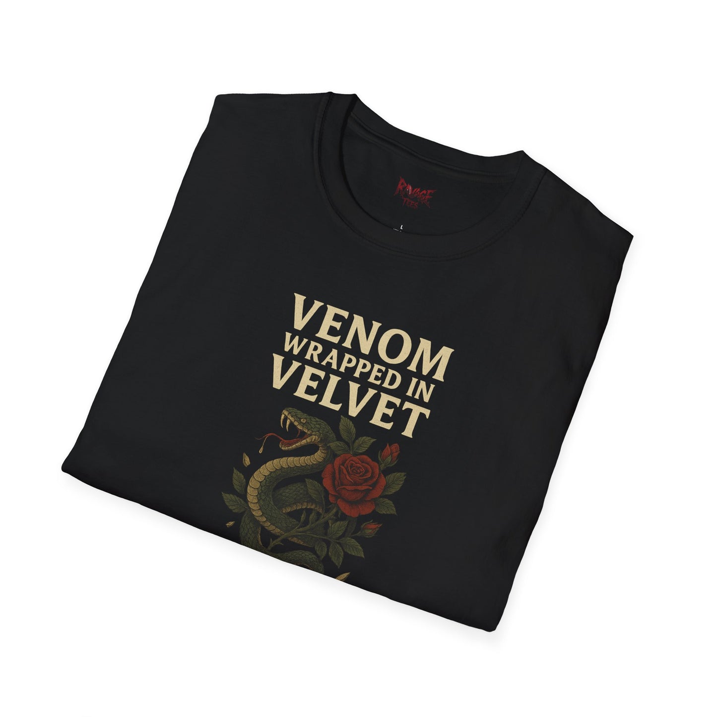 VENOM WRAPPED IN VELVET Graphic T-Shirt – Unisex Tee | Eco-Friendly Nature Shirt for Summer Style, Casual Wear & Gifts for Nature Lovers