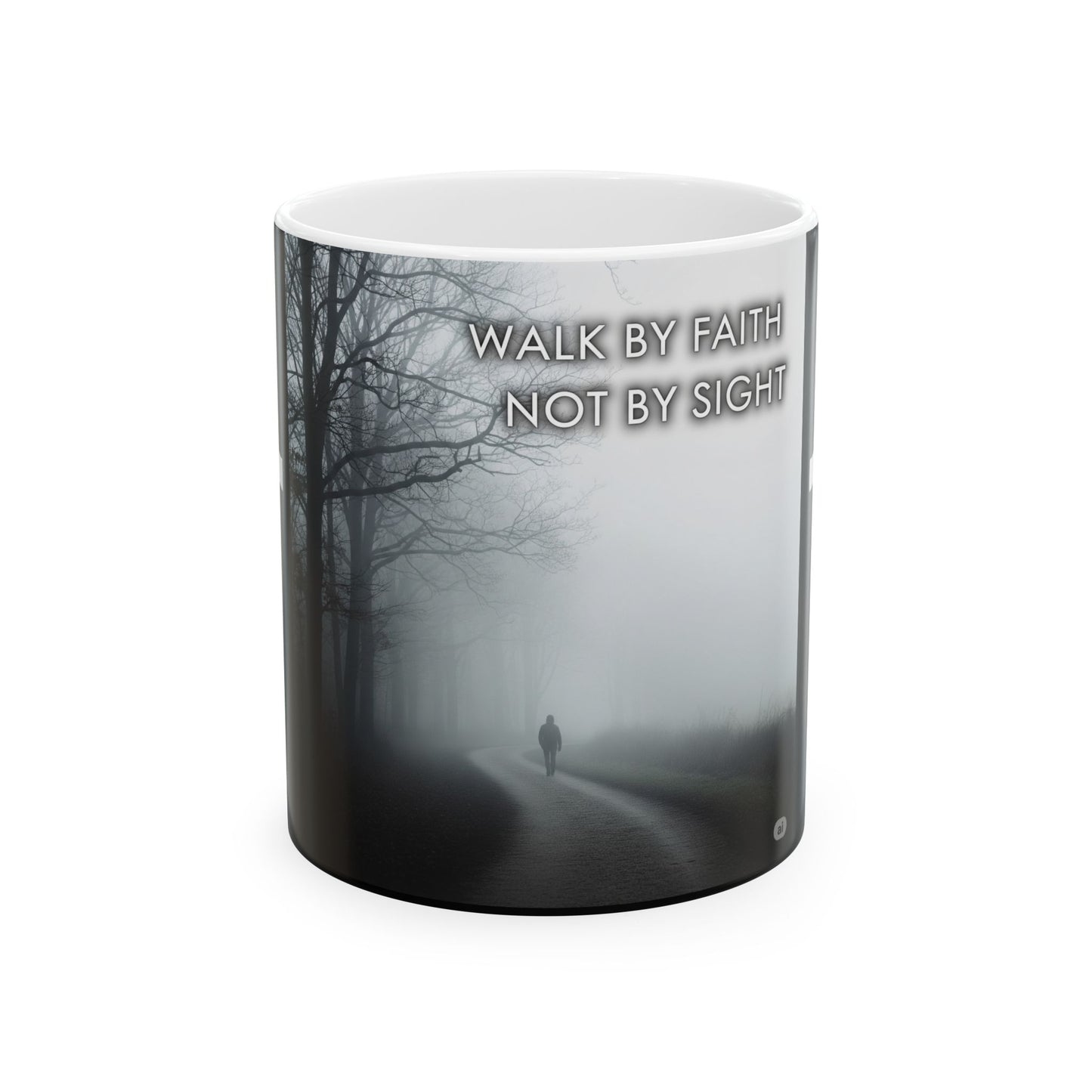 Spiritual Journey - Inspirational Ceramic Mug - Walk by Faith Not by Sight, Coffee Cup, Motivational Gift, Home Decor, Tea Mug, Self-Confidence