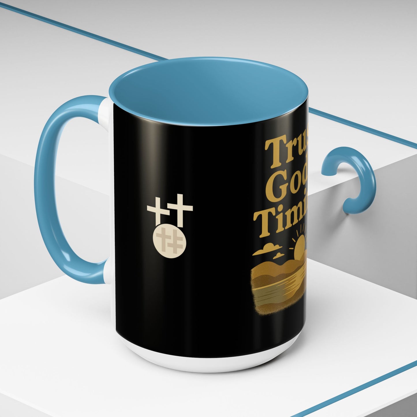 Trust God's Timing Christian Coffee Mug – Inspirational Accent Cup (11oz & 15oz), Faith-Based Gift for Coffee & Tea Lovers