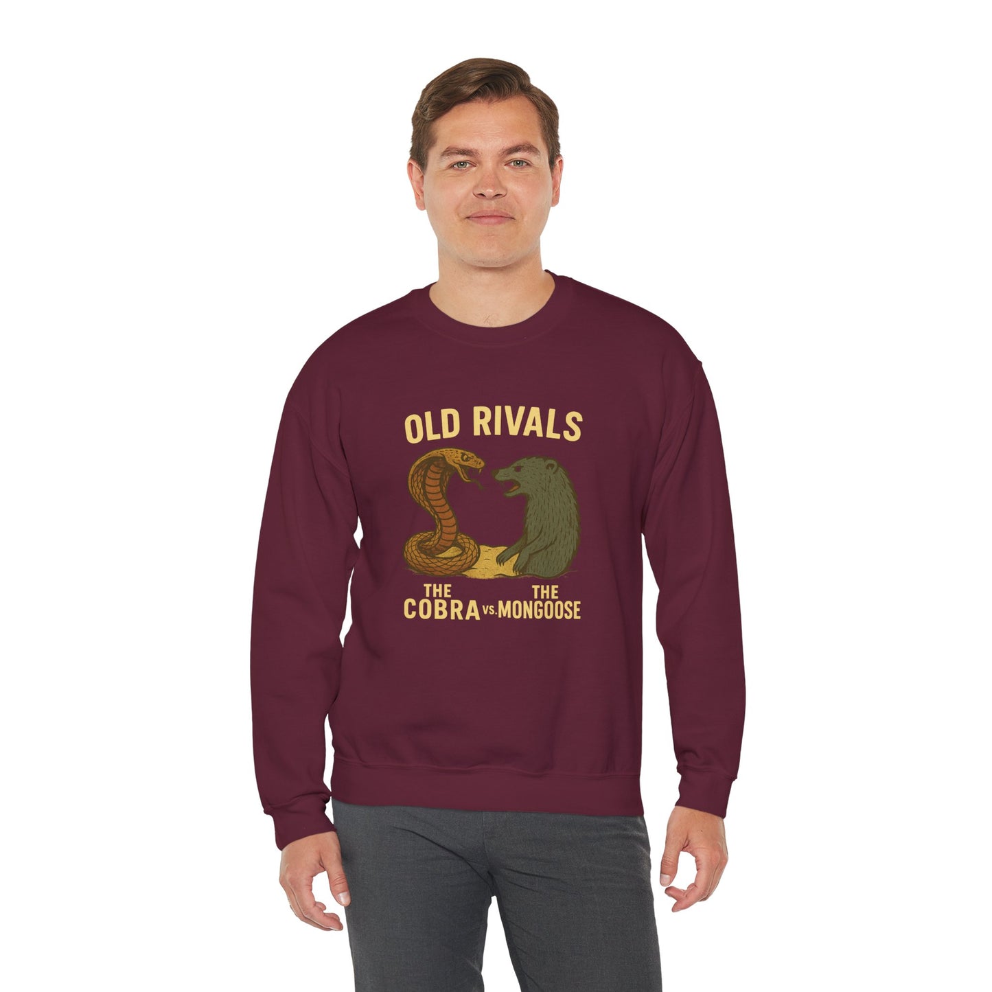 Combat Crewneck Sweatshirt | Old Rivals Cobra vs Mongoose Sweatshirt | Unisex Holiday Gift | Cozy Casual Wear | Perfect for Fans