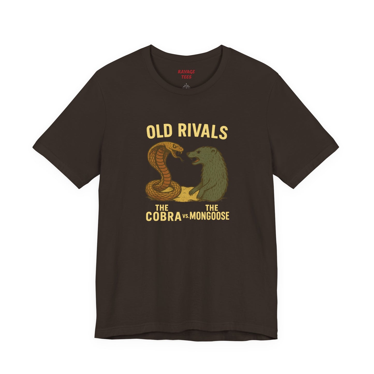 Vintage Rivalry Tee - Cobra vs Mongoose T-Shirt, Retro Graphic Outdoor Adventure Shirt, Perfect Gift for Animal Lovers