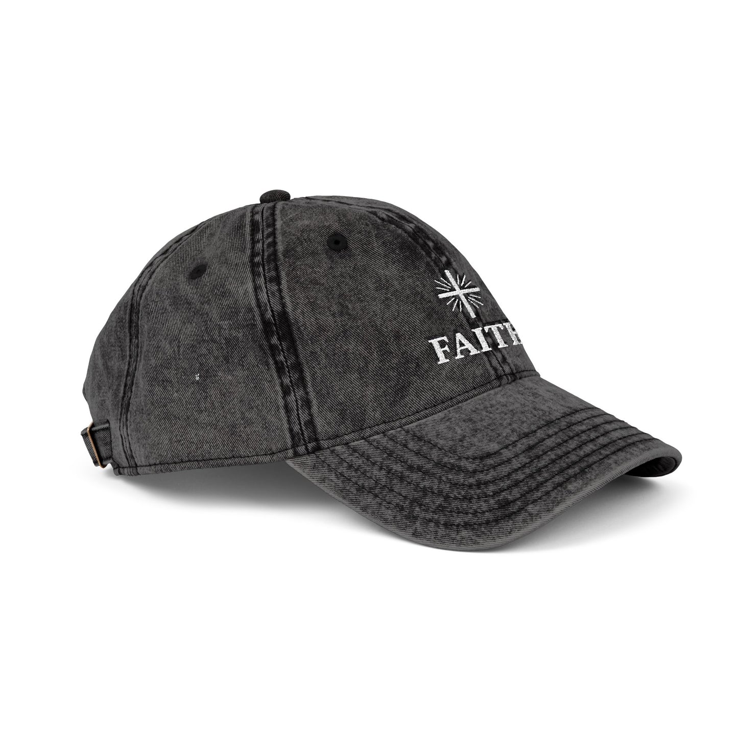 Vintage Faith Embroidered Cap, Inspirational Hat for Everyday Wear, Perfect Gift for Birthdays & Holidays