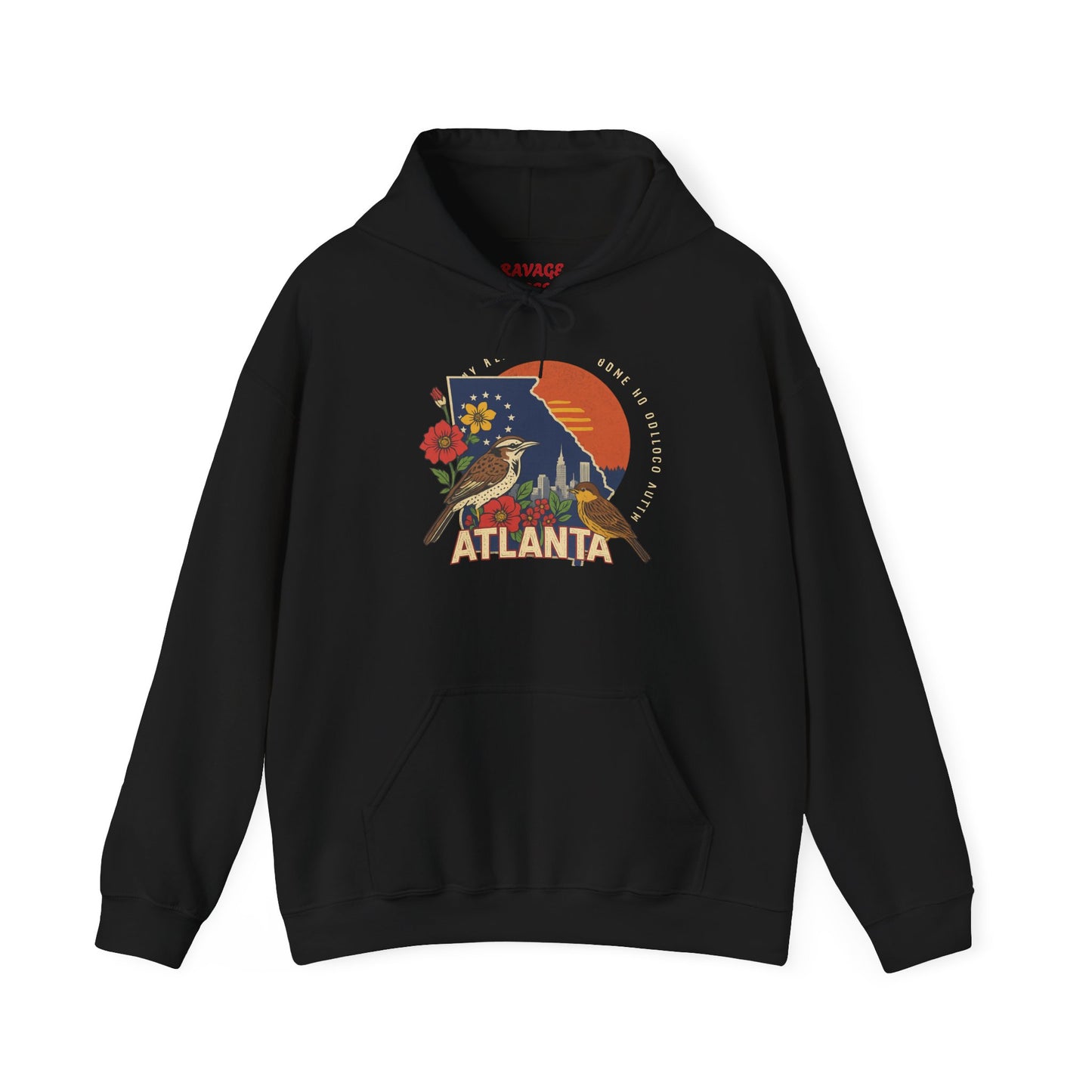 Atlanta Vintage Hoodie | Retro Style Hooded Sweatshirt, Cozy Fall & Winter Wear, Travel Gift for Atlanta Lovers