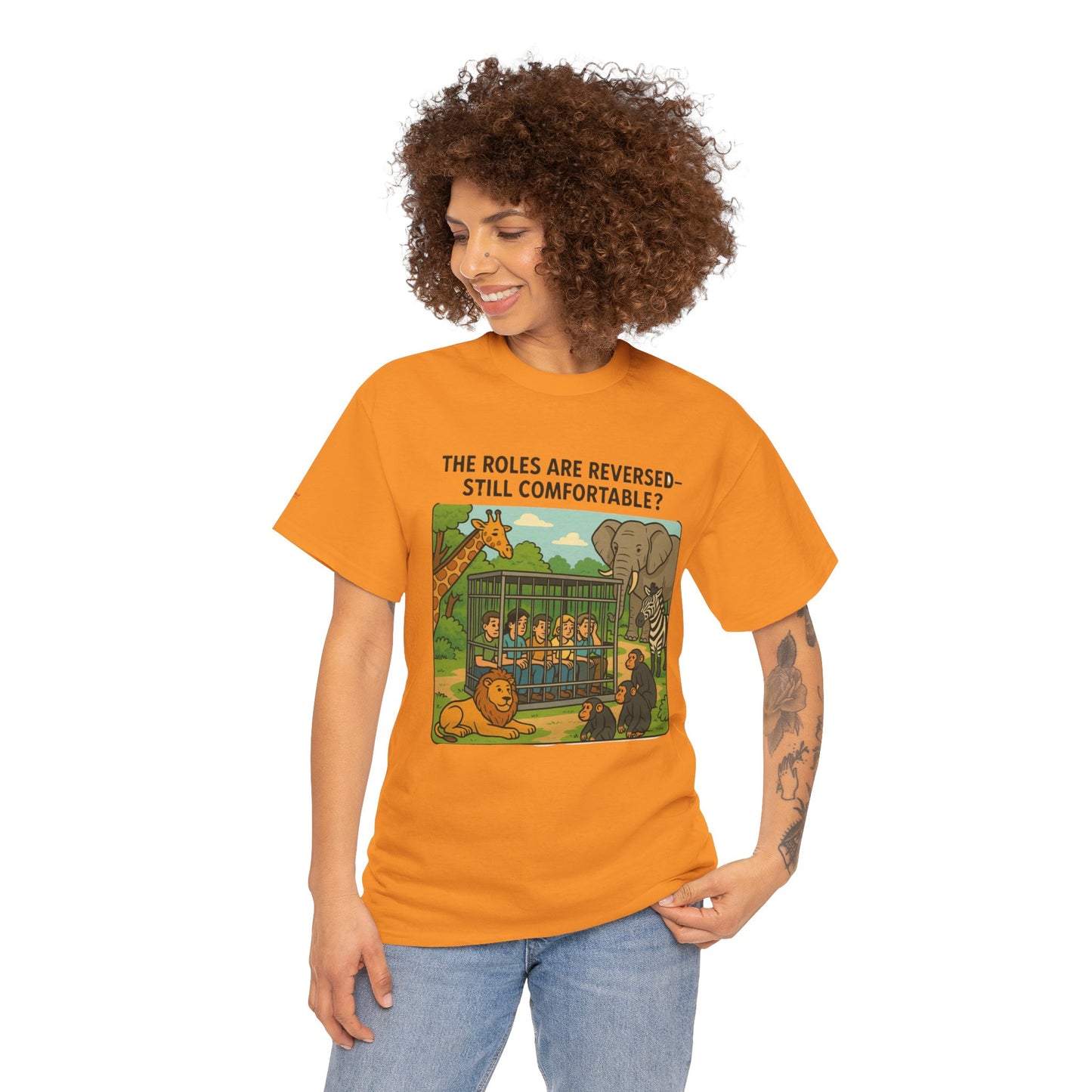 The Roles are Reversed- Are You Comfortable -Humorous Unisex Heavy Cotton Tee
