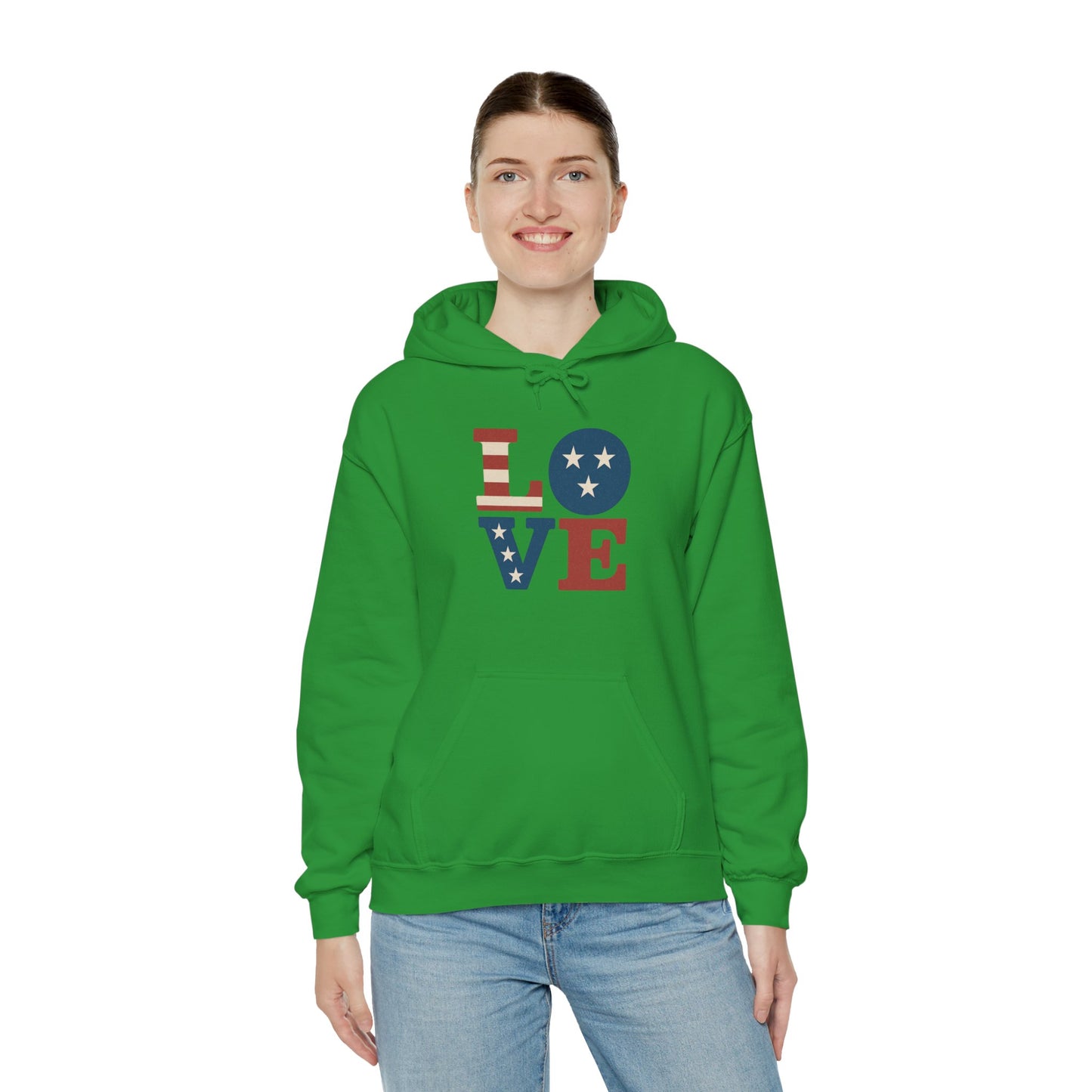 Unisex Hooded Sweatshirt with 'LOVE' Design - Cozy Gift for Friends, Valentine's Day, Casual Wear, Relaxation, Everyday Use