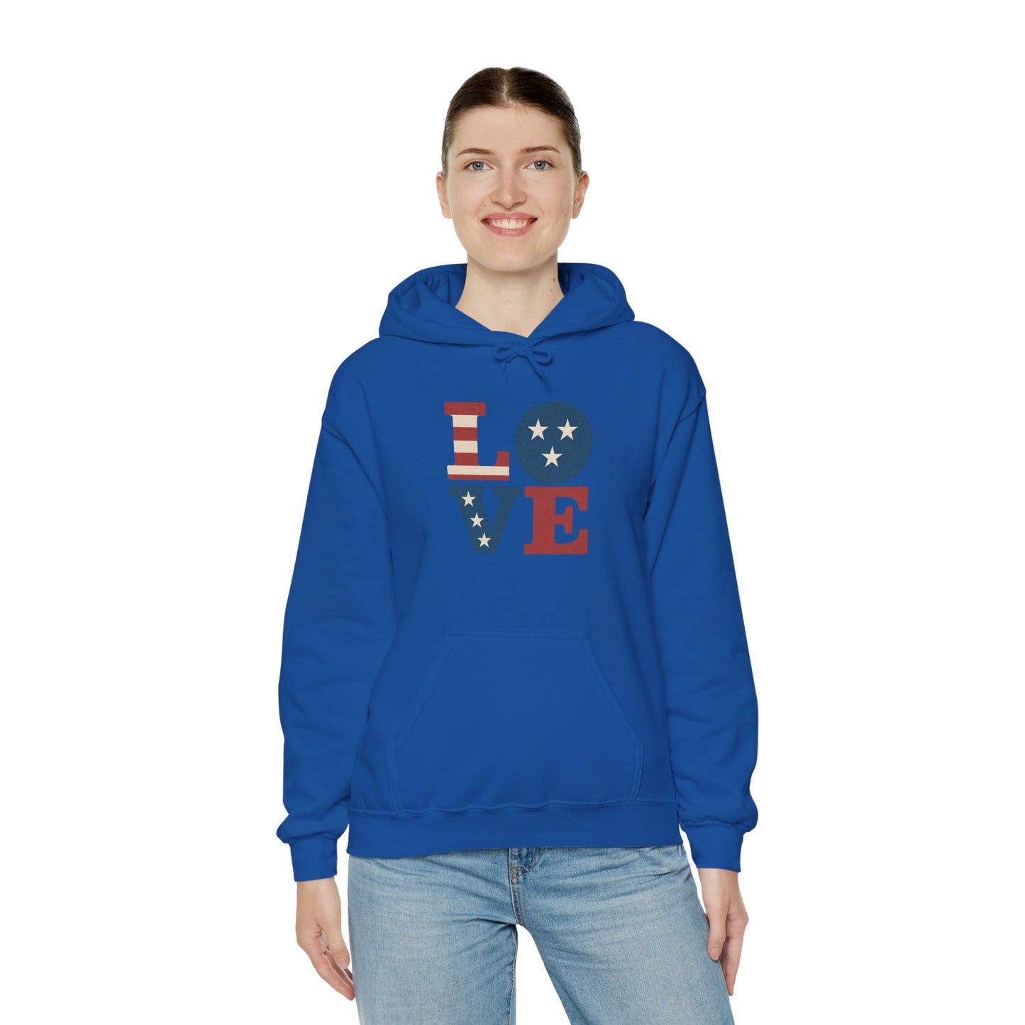 Unisex Hooded Sweatshirt with 'LOVE' Design - Cozy Gift for Friends, Valentine's Day, Casual Wear, Relaxation, Everyday Use