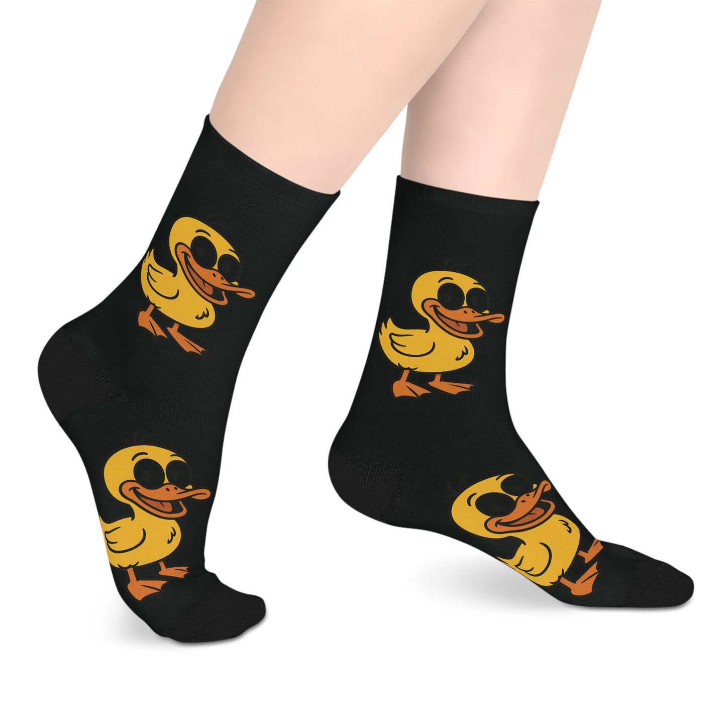 Cozy Duck Print Mid-Length Socks for Casual Comfort, Gift for Animal Lovers, Fun Everyday Wear, Perfect for Birthdays, Holidays
