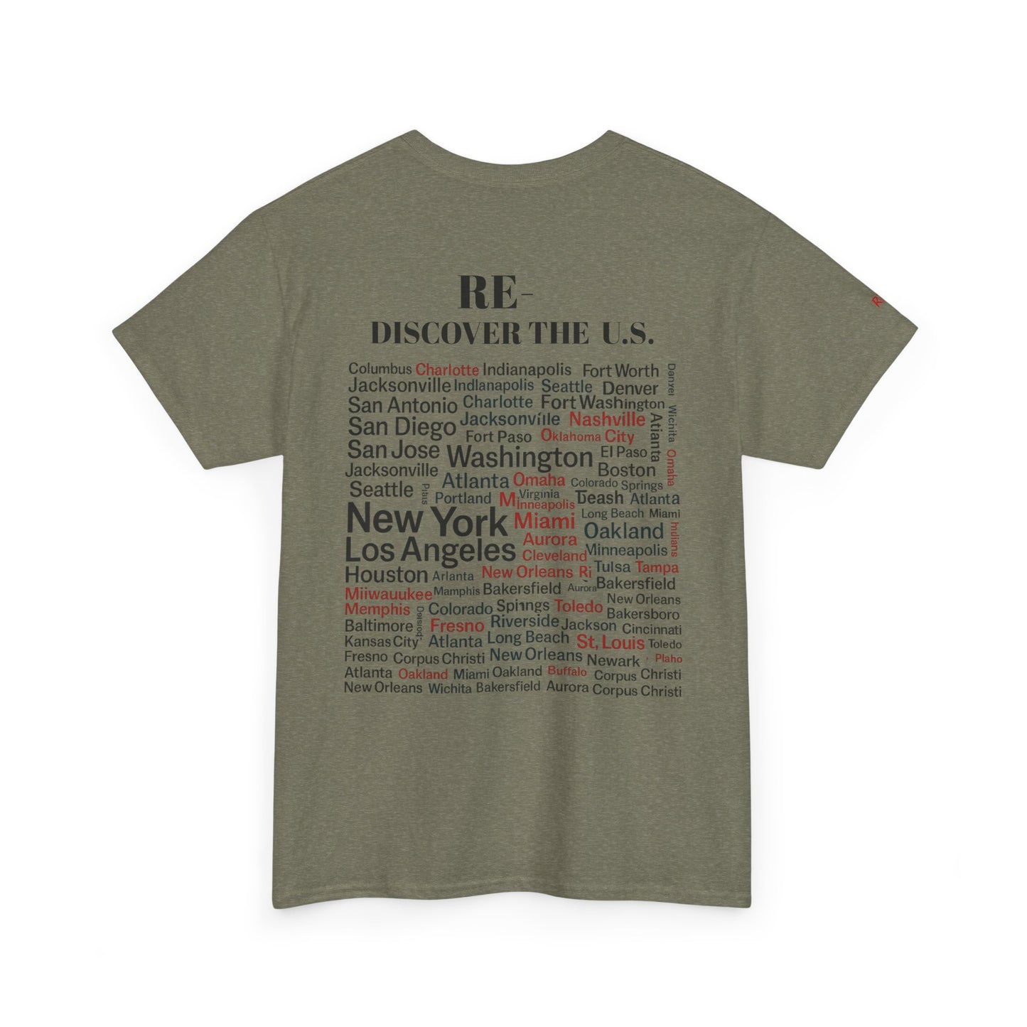 RE-DISCOVERVER the U.S. Unisex Heavy Cotton Tee