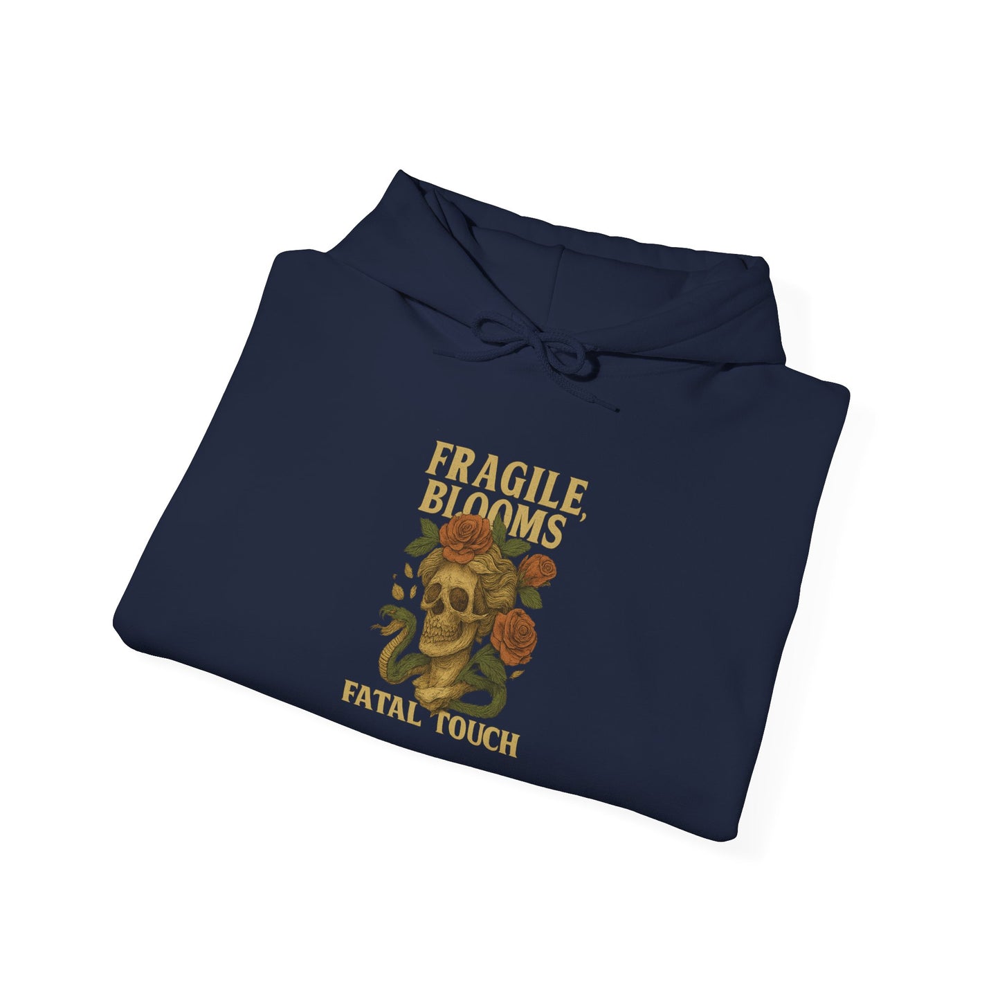 FRAGILE BLOOM FATAL TOUCH Graphic Hoodie – Unisex Pullover Sweatshirt for Nature Lovers | Cozy Streetwear for Spring, Casual Wear & Eco-Friendly Gifts