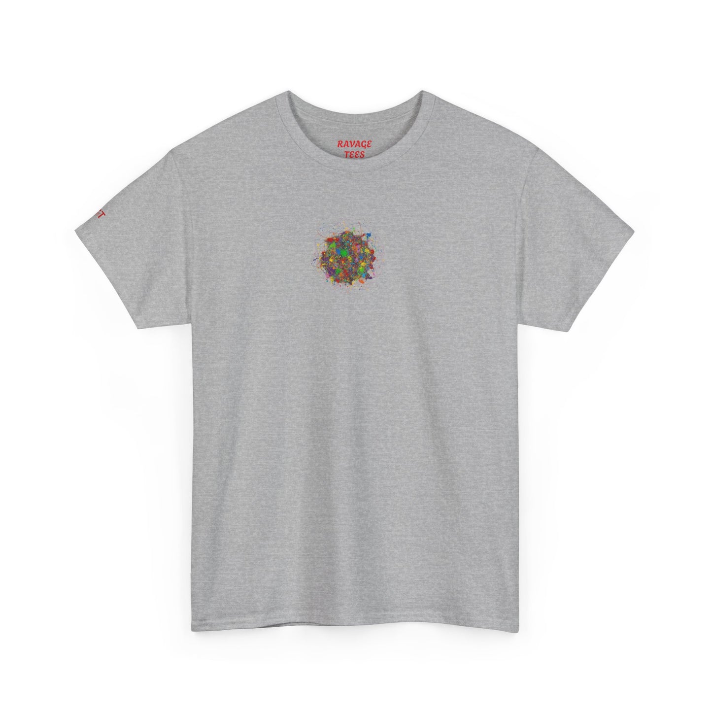 Dynamic Chaos Graphic Tee - Unisex Heavy Cotton T-Shirt, Casual Style