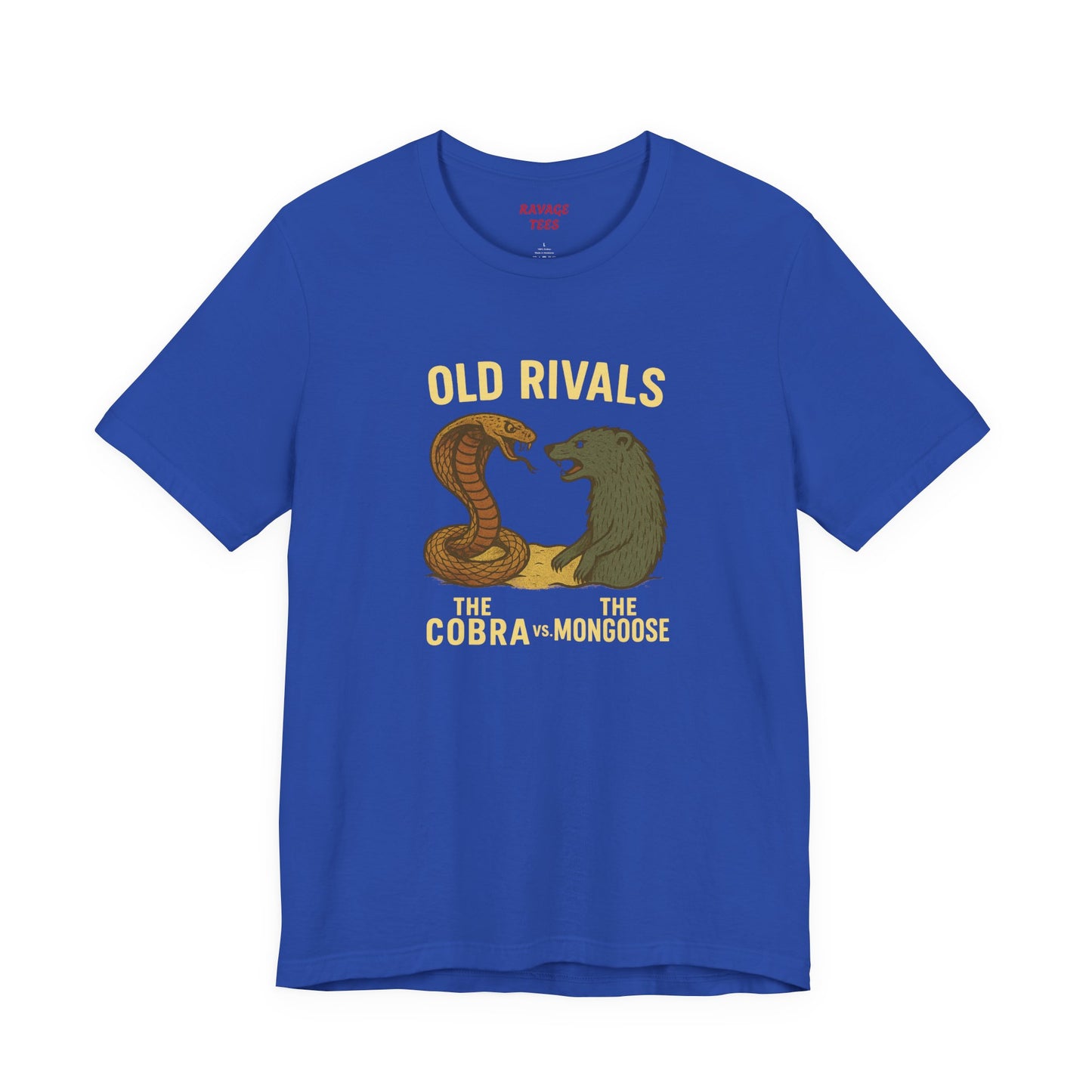 Vintage Rivalry Tee - Cobra vs Mongoose T-Shirt, Retro Graphic Outdoor Adventure Shirt, Perfect Gift for Animal Lovers