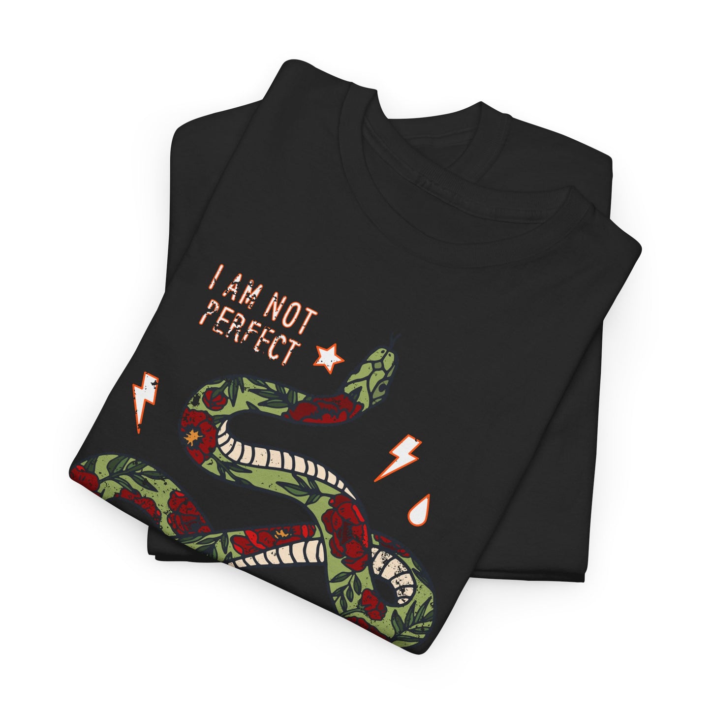 Trendy Unisex Tee, I Am Not Perfect Snake Design Shirt, Casual Wear, Gift for Nature Lovers, Eco-Friendly Fashion