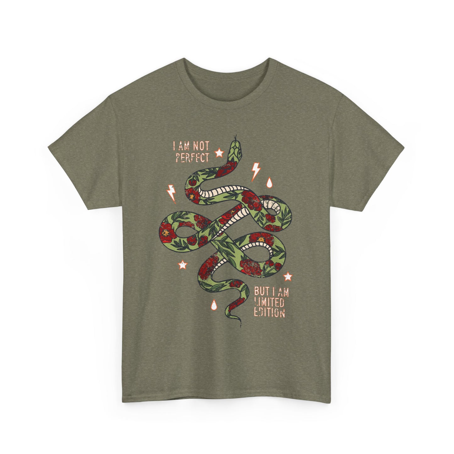 Trendy Unisex Tee, I Am Not Perfect Snake Design Shirt, Casual Wear, Gift for Nature Lovers, Eco-Friendly Fashion