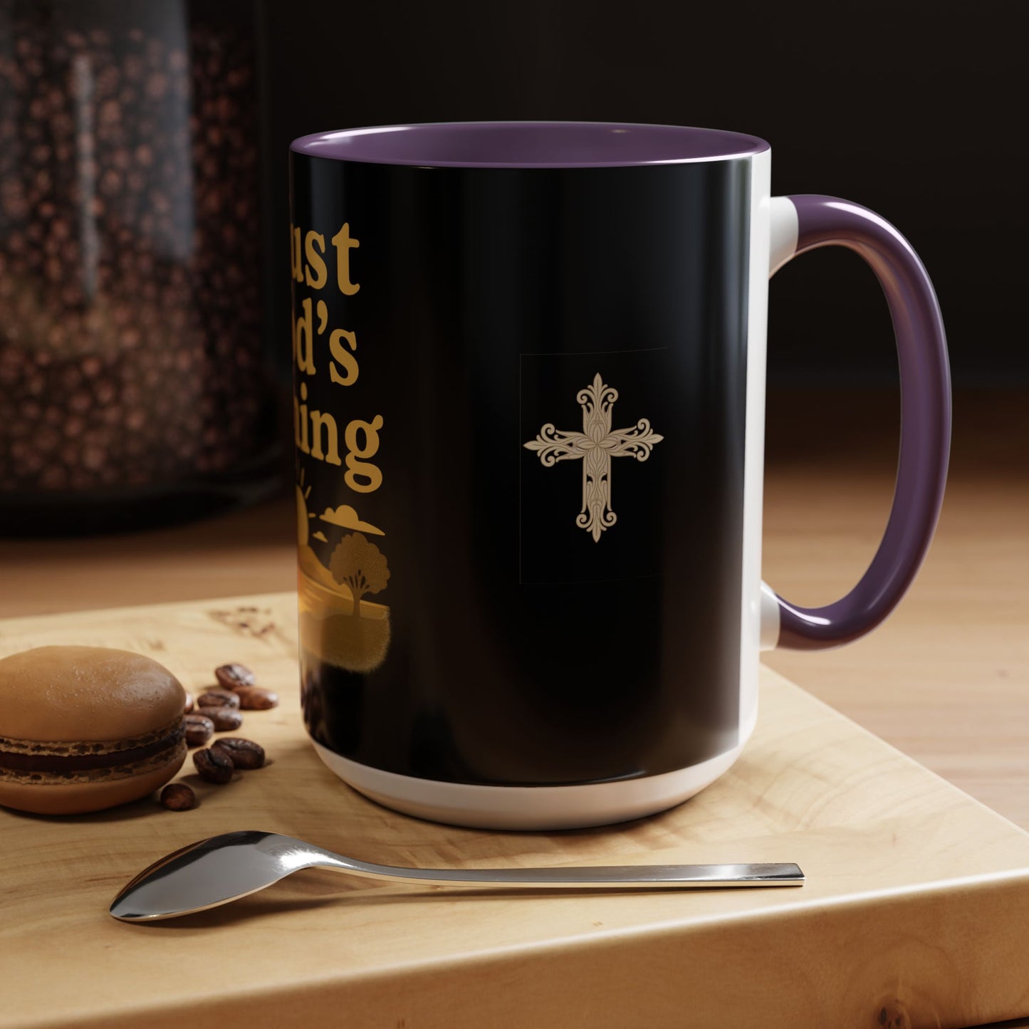 Trust God's Timing Christian Coffee Mug – Inspirational Accent Cup (11oz & 15oz), Faith-Based Gift for Coffee & Tea Lovers
