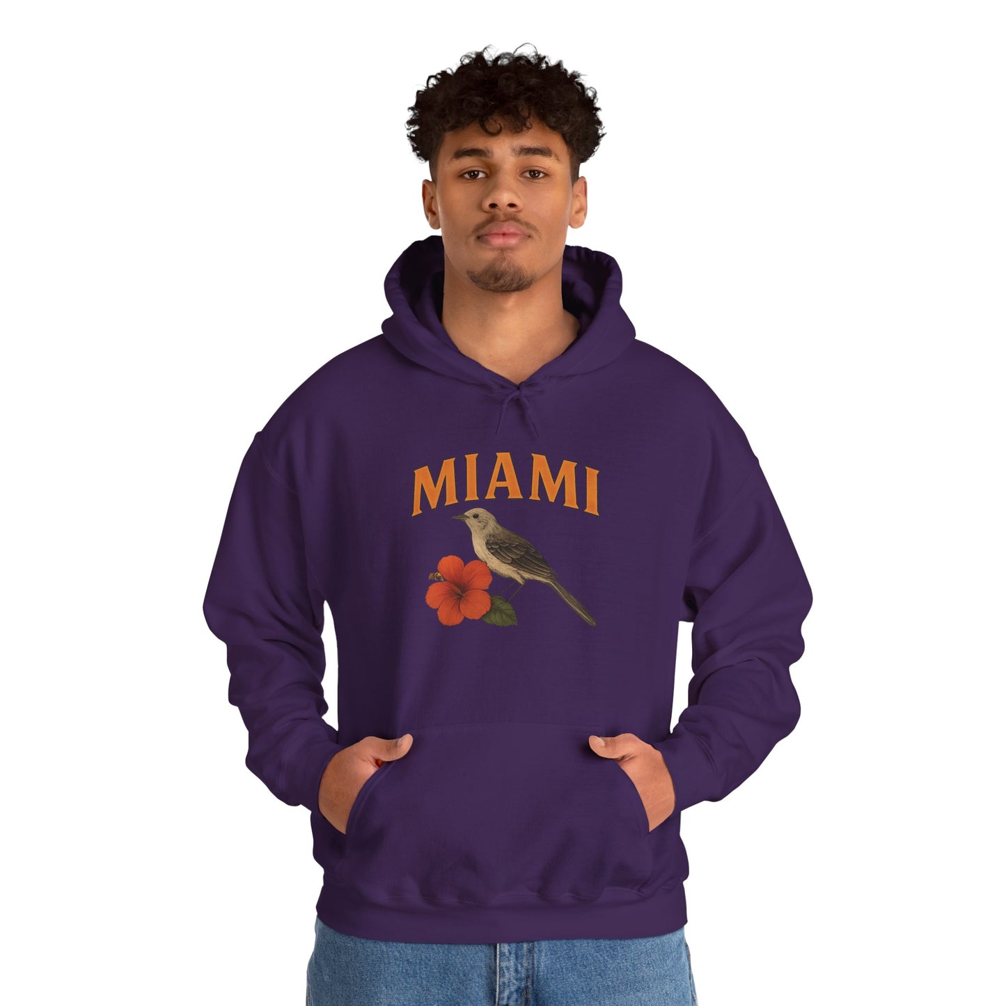 MIAMI THE 305 Unisex Hoodie – Cozy Sweatshirt, Casual Travel Souvenir, Relaxed Streetwear Gift for Nature & City Lovers
