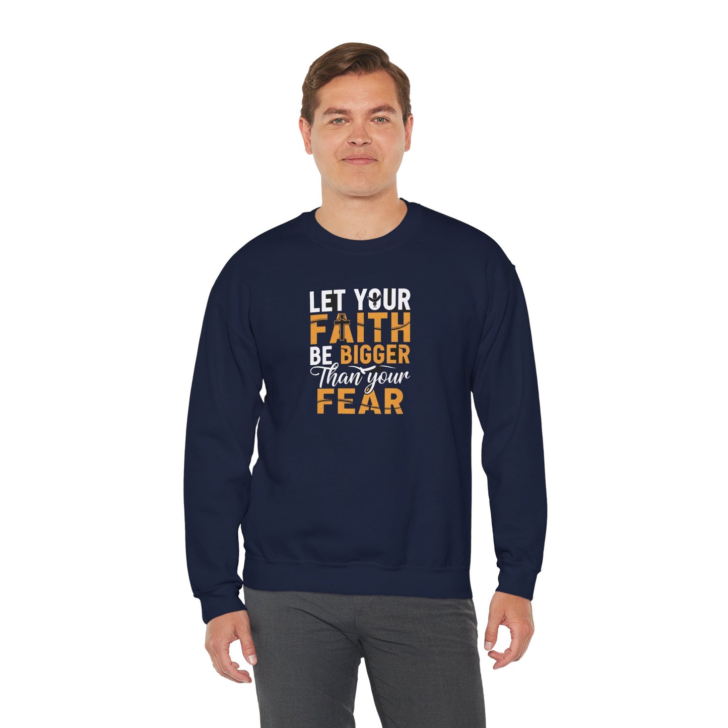 Faith Over Fear Crewneck Sweatshirt | Christian Apparel, Inspirational Gift, Cozy Casual Wear, Religious Sweatshirt, Unisex Fashion