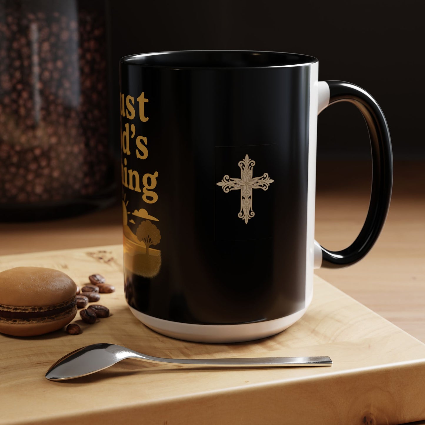 Trust God's Timing Christian Coffee Mug – Inspirational Accent Cup (11oz & 15oz), Faith-Based Gift for Coffee & Tea Lovers