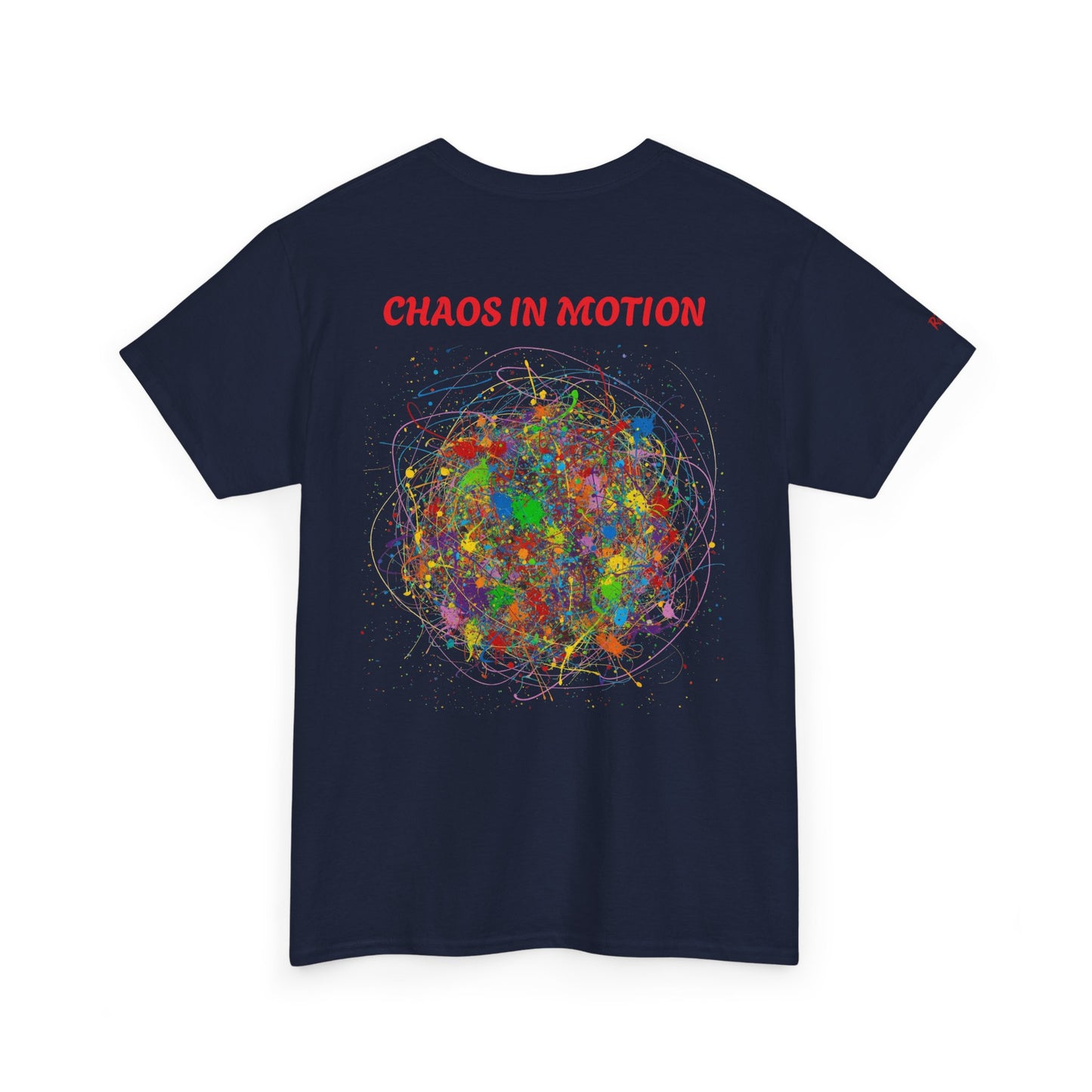 Dynamic Chaos Graphic Tee - Unisex Heavy Cotton T-Shirt, Casual Style