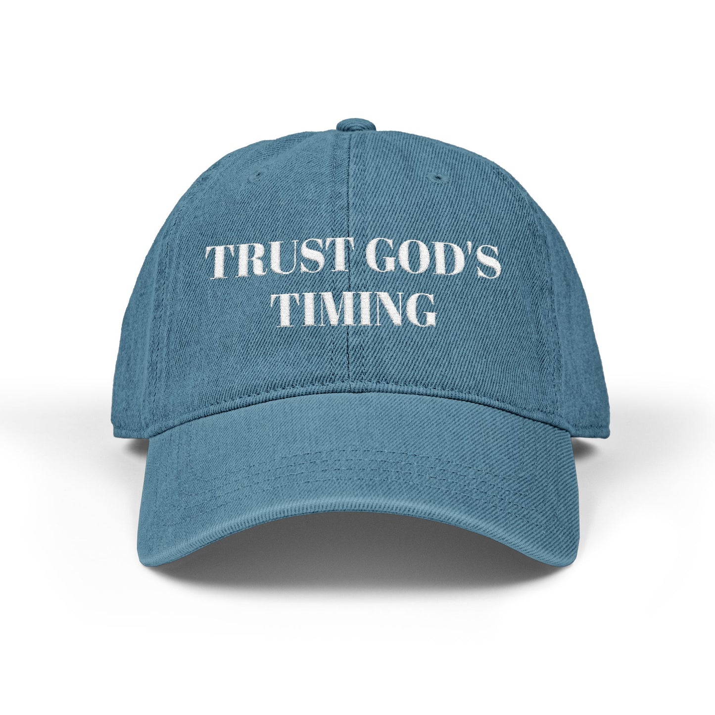 Trust God's Timing Denim Hat (Embroidery)